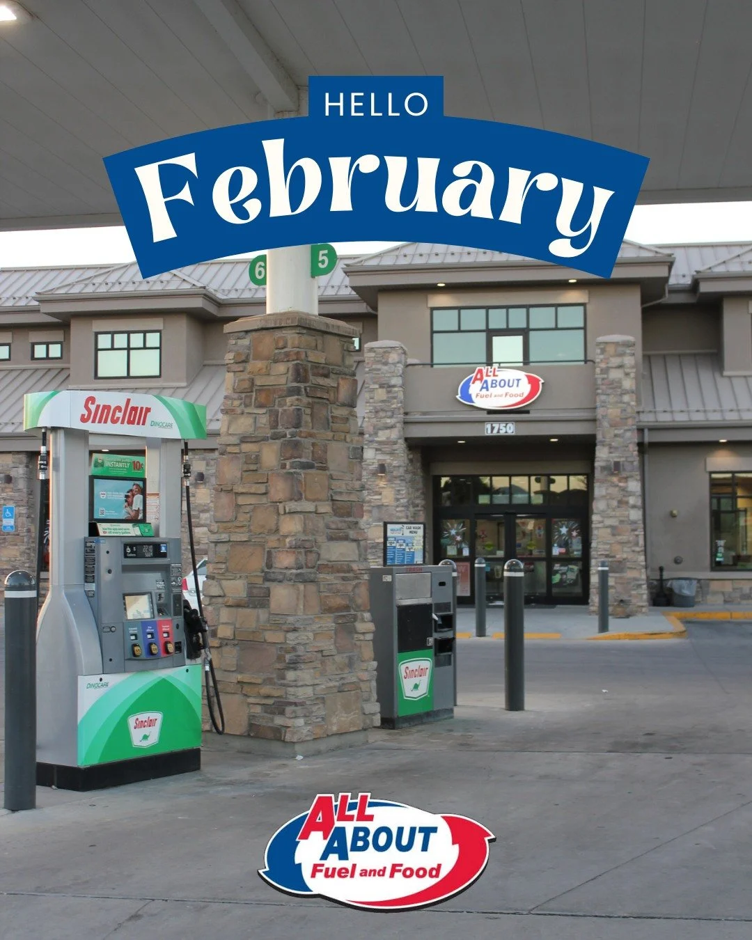 Hello February! 🥰 Stop by All About Fuel &amp; Food this month for fuel, snacks, coffee, and all the little things that make your day better. 

📍1750 W Main St Lehi, UT 84043
🔗 link in bio!

#HelloFebruary #AllAboutFuelAndFood #FuelUp #GrabAndGo #