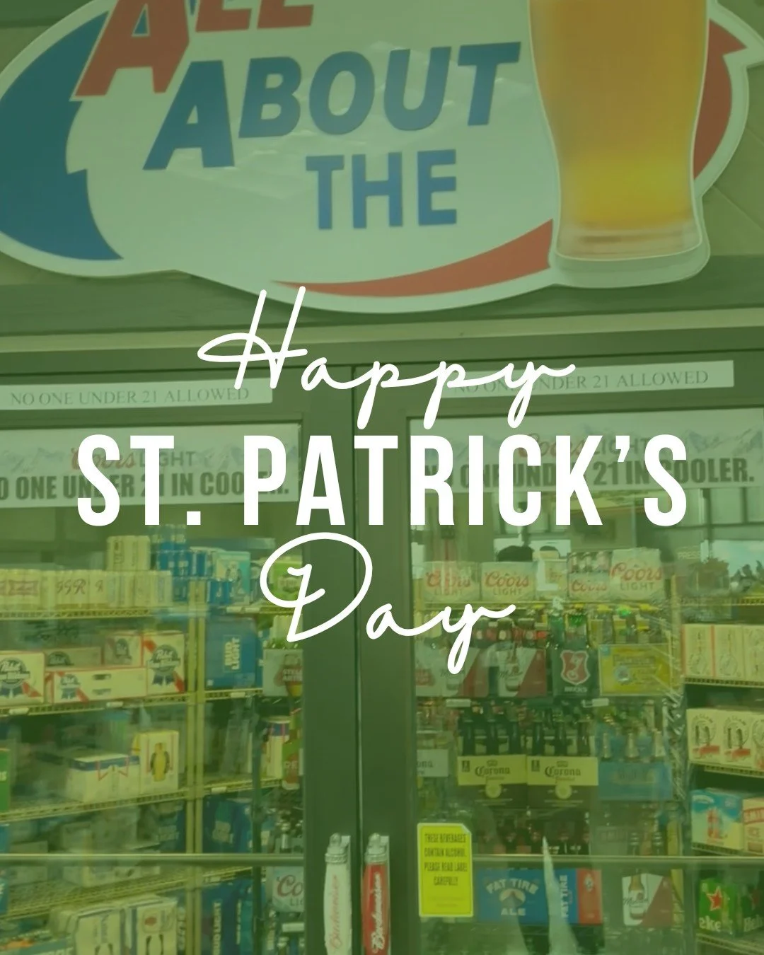 🍀 Happy St. Patrick&rsquo;s Day! Celebrate the luck of the Irish with a cold one from our beer fridge. 🍺✨

#StPatricksDay #LuckyDrinks #BeerFridge #AllAboutFuelAndFood #CheersToTheWeekend #ColdBeerVibes #FuelUpAndGo #LehiUT #SaratogaSpringsUT #Week