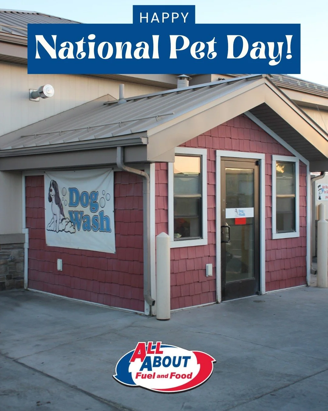 Happy National Pet Day!🐶 Give your furry friend the love they deserve with a fresh, clean wash at All About Fuel &amp; Food. 🛁💛

Our dog wash makes it easy, convenient, and mess-free - so your pup leaves looking (and smelling) their best! Treat yo