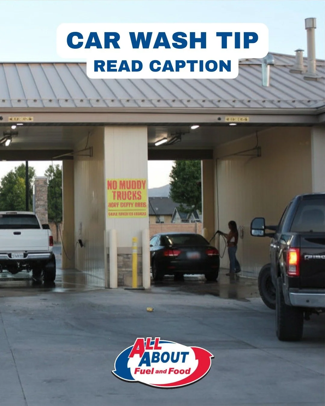 Car Wash Tip! Did you know regular washes can help your car&rsquo;s paint last longer? Dirt, bugs, and road grime can wear down your finish over time - but a quick wash helps protect it and keep your ride looking like new.

Stop by All About Fuel &am