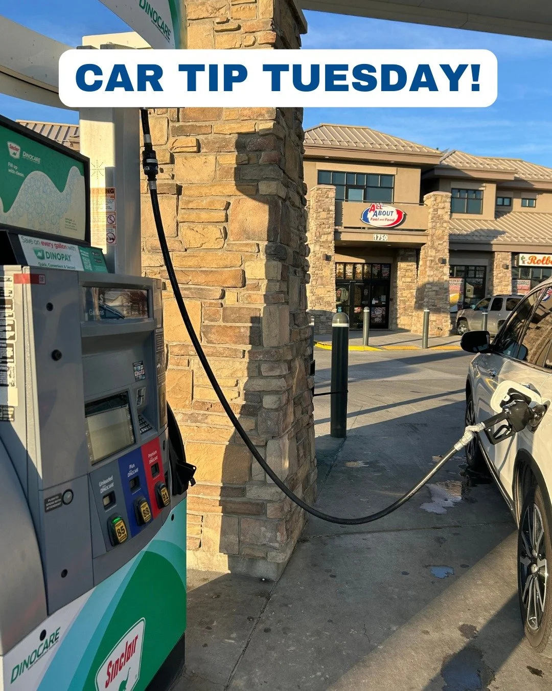 Car Tip Tuesday! 🚗

Keep your gas tank at least &frac14; full during the colder months. ⛽

You never know when a fall road trip might take longer than expected - or when changing weather could slow you down. Keeping some extra fuel in the tank gives