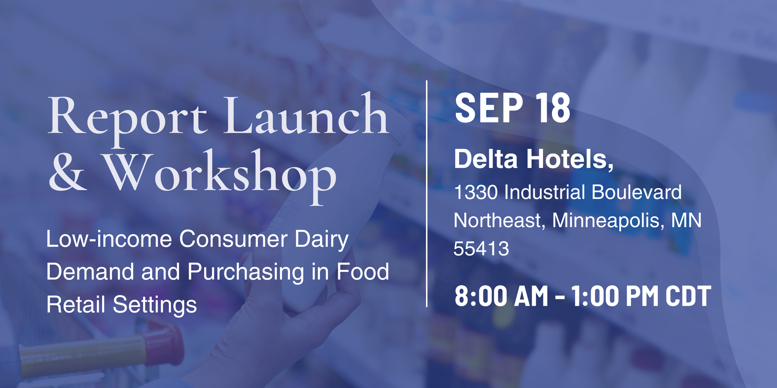 Report Launch & Workshop | Low-income consumer dairy demand and purchasing in food retail settings