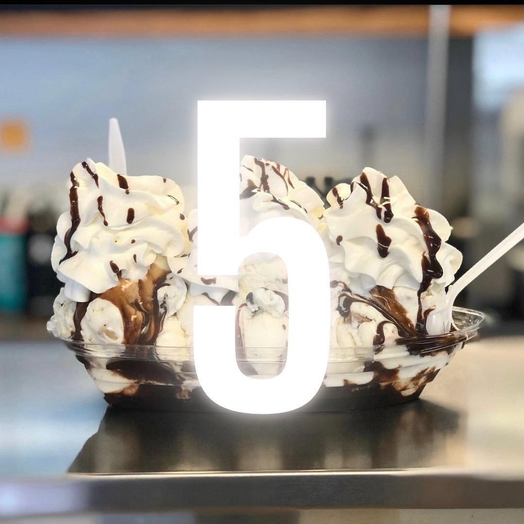 F I V E more days! Till you can treat yourself to a hot fudge brownie 🍦