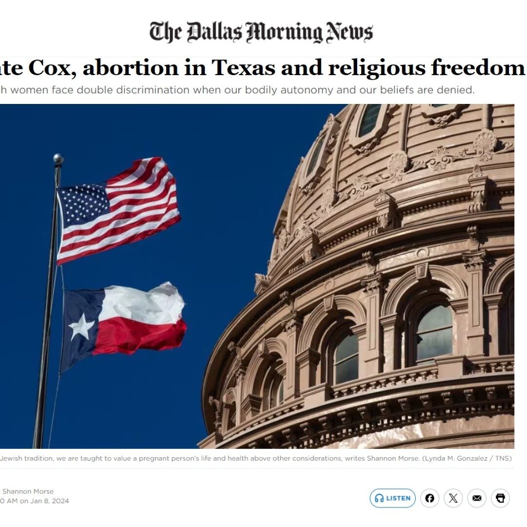 📢 Attention NCJW Houston members! 📝 The Texas sections have joined forces to shine a light on the double discrimination faced by Jewish women when our bodily autonomy and beliefs are denied. 🕊️ Head over to our website to read the powerful opinion