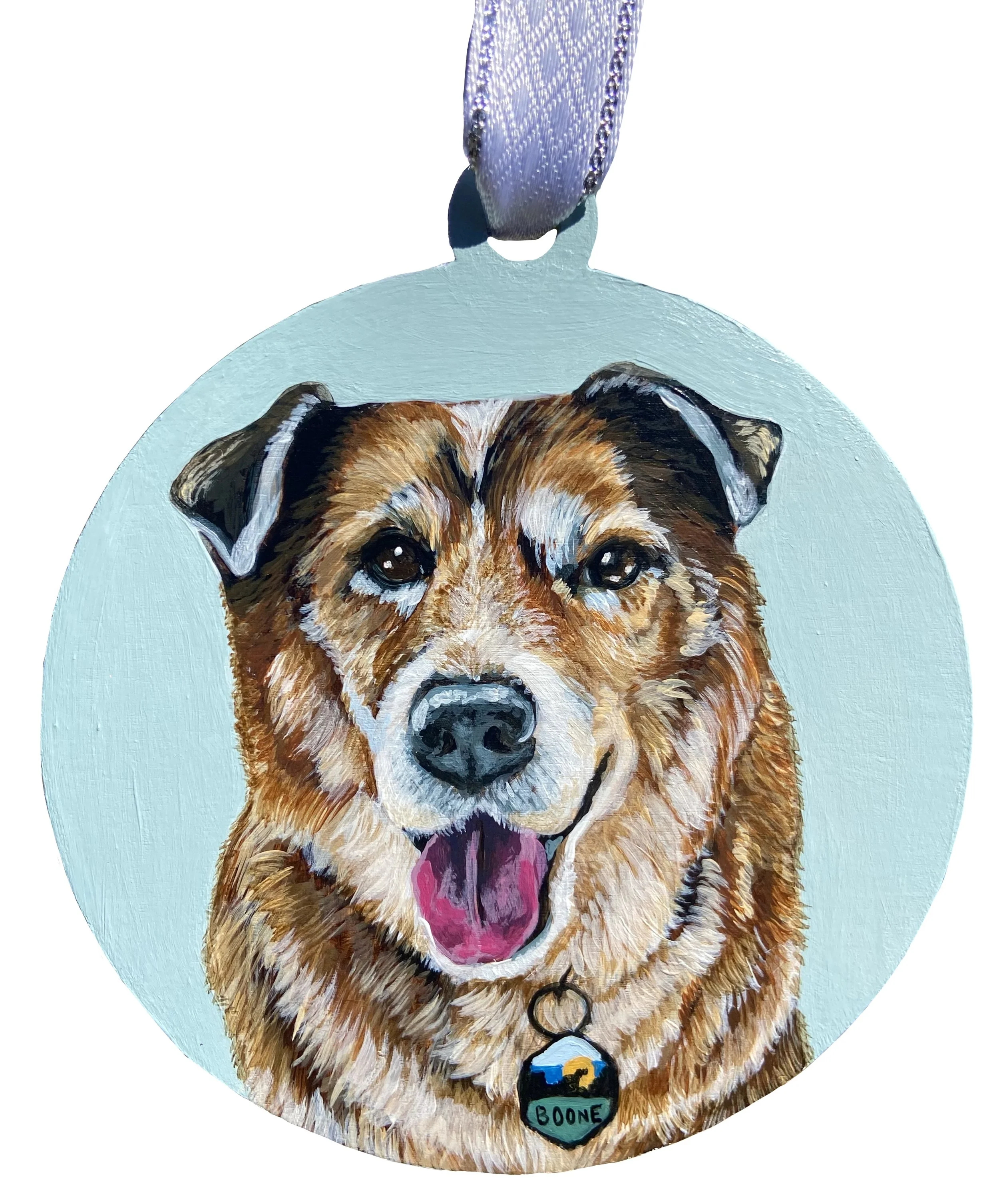 "Boone"
4x4" Wood Ornament