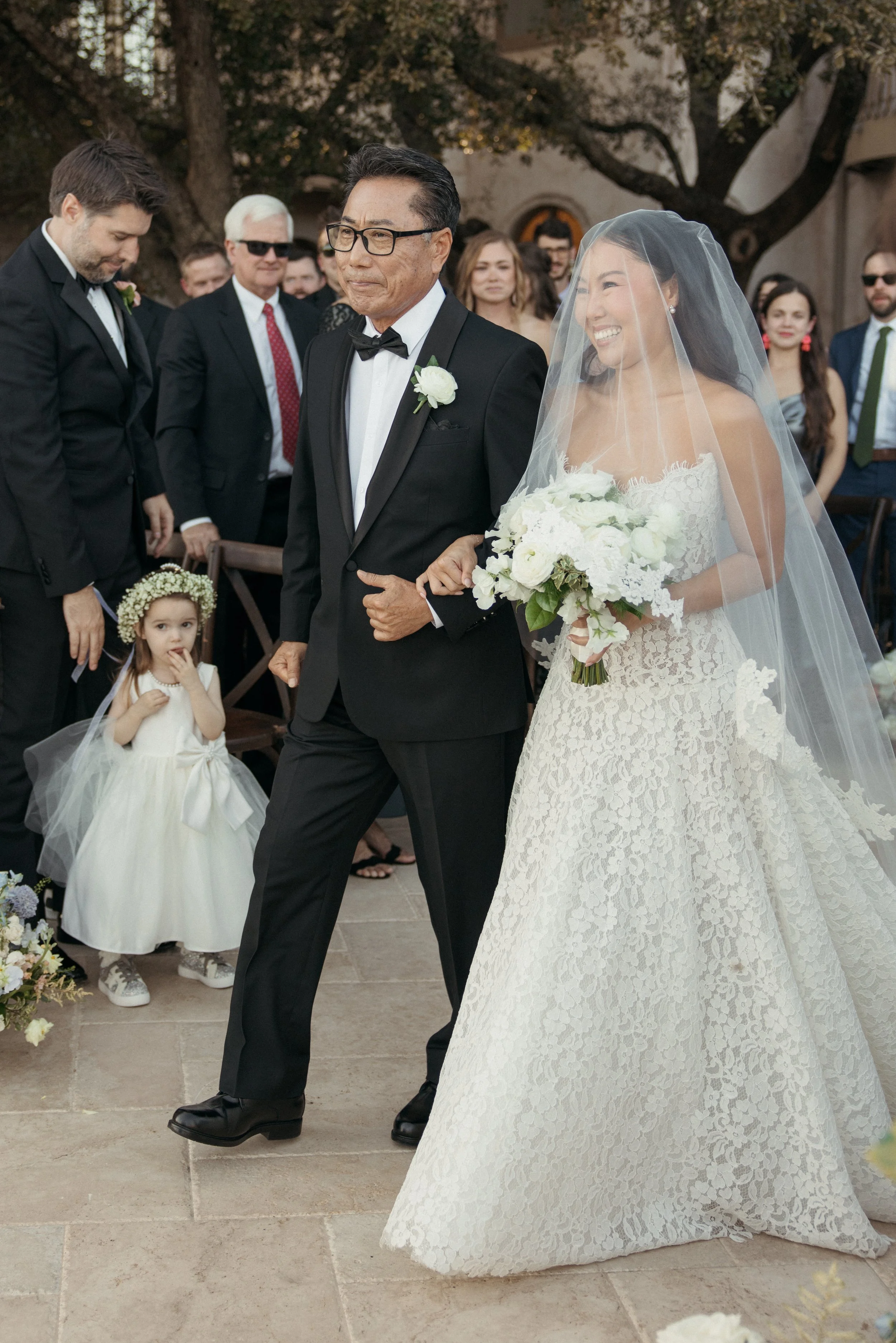 Korean American blended family wedding at Villa Antonia, Austin TX — candid film photography by Lauren Nicole Photo