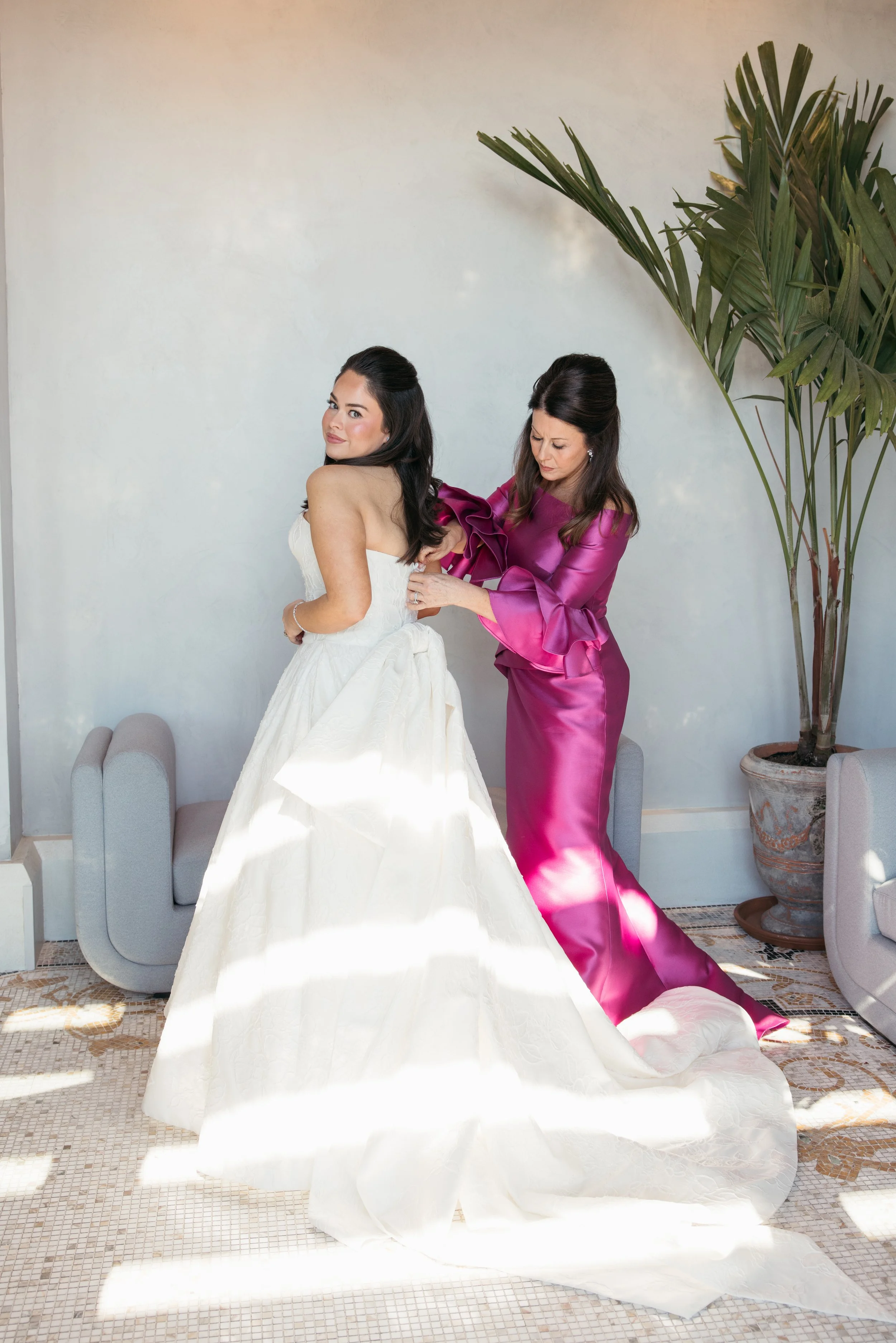 Bride in Anne Barge gown at Le Tesserae Houston — navy blue ivory wedding, hybrid film photography by Lauren Nicole