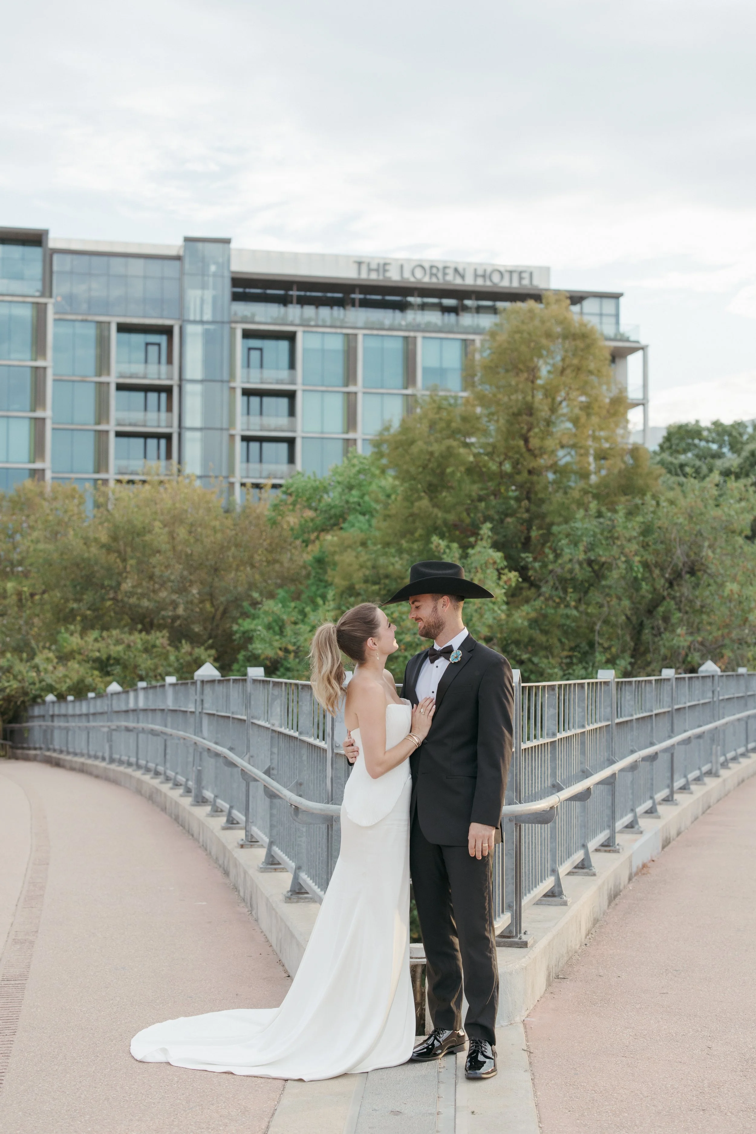 High design editorial wedding at The Loren Hotel Austin — K Laine Co planned, candid film photography by Lauren Nicole