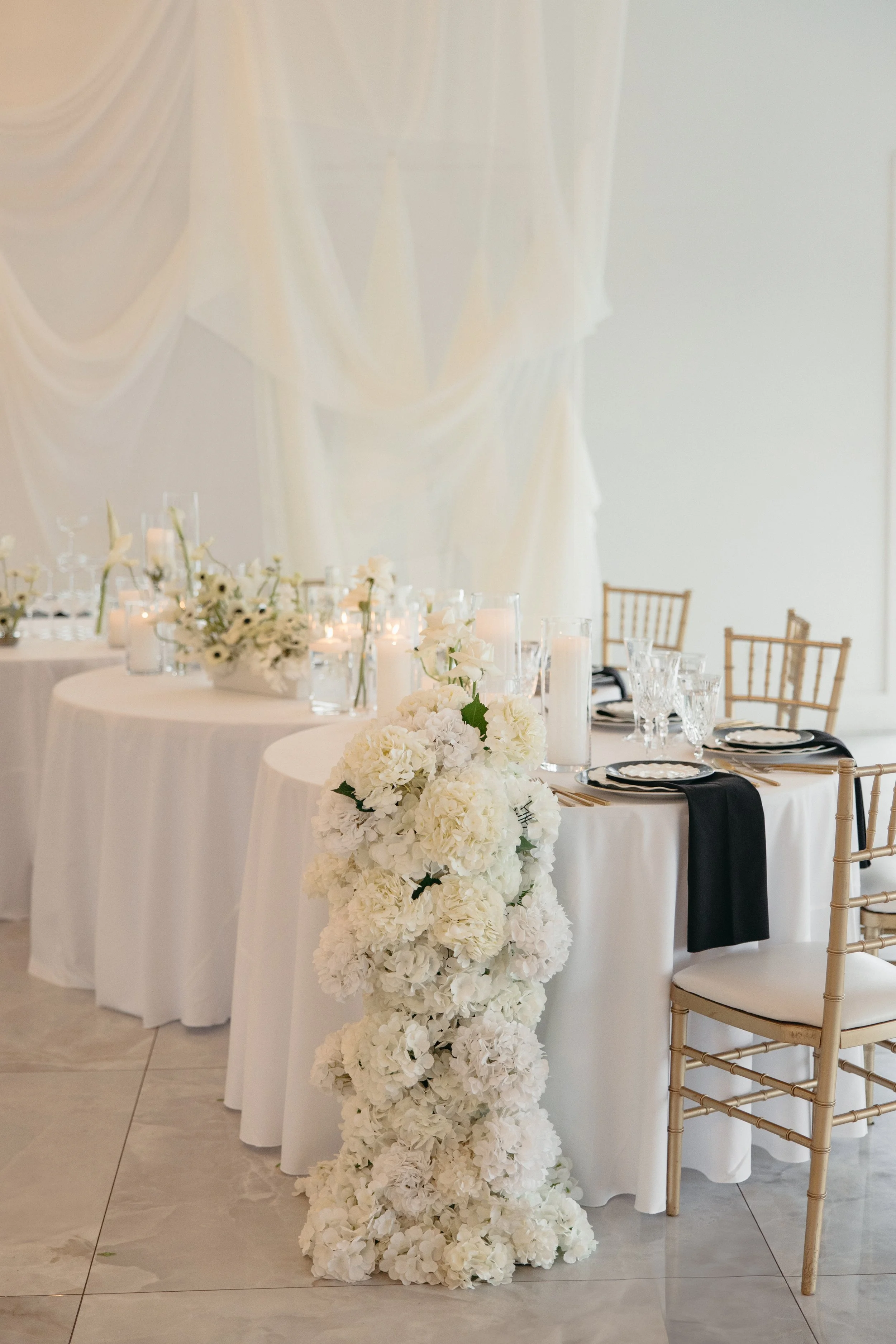 Wedding drapery and minimal floral details, The Videre Estate Texas — Dana Harel Design, film photography by Lauren Nicole