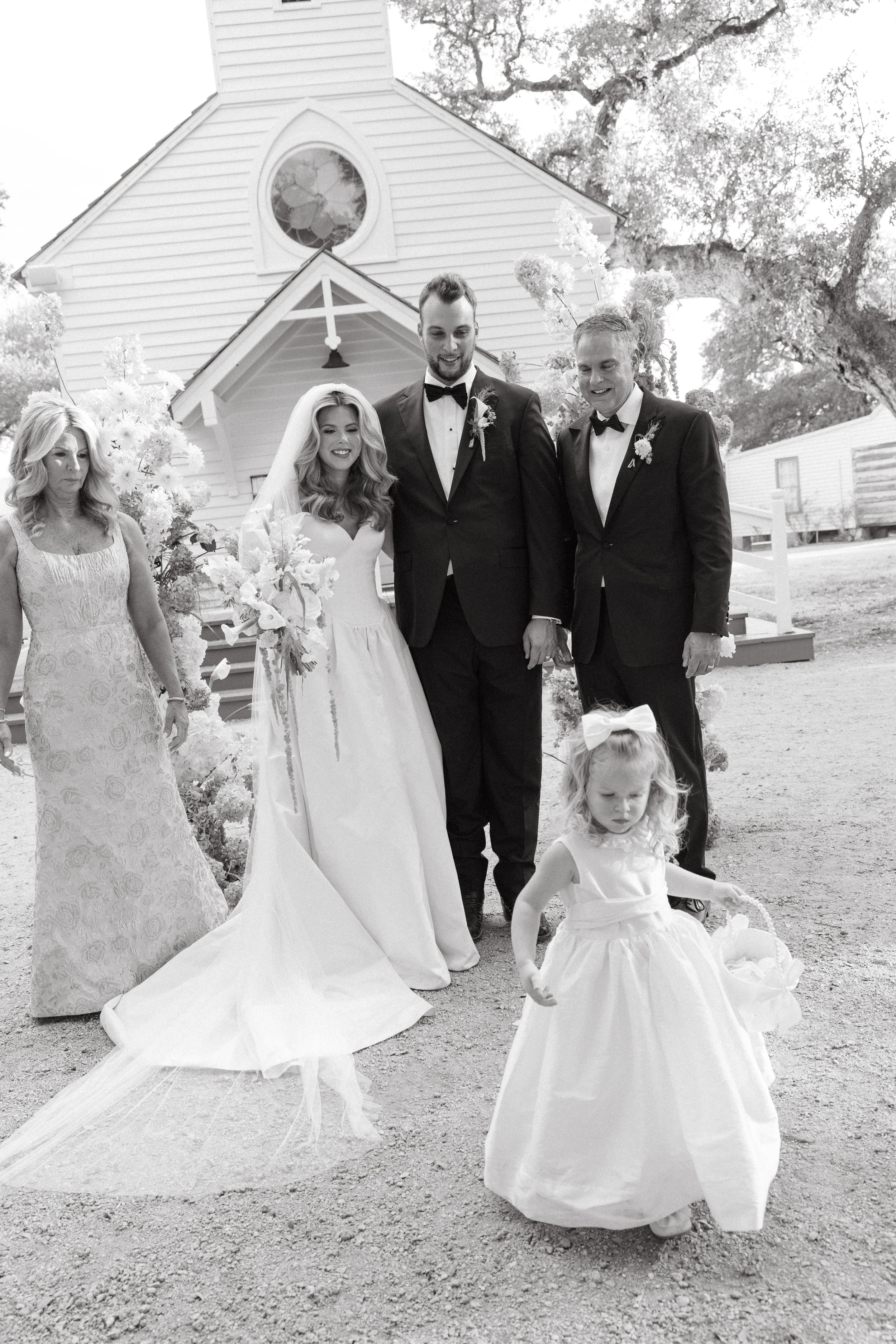 Wedding ceremony at Hotel Lulu Round Top Texas — southern chic western glam, candid film photography by Lauren Nicole Photo