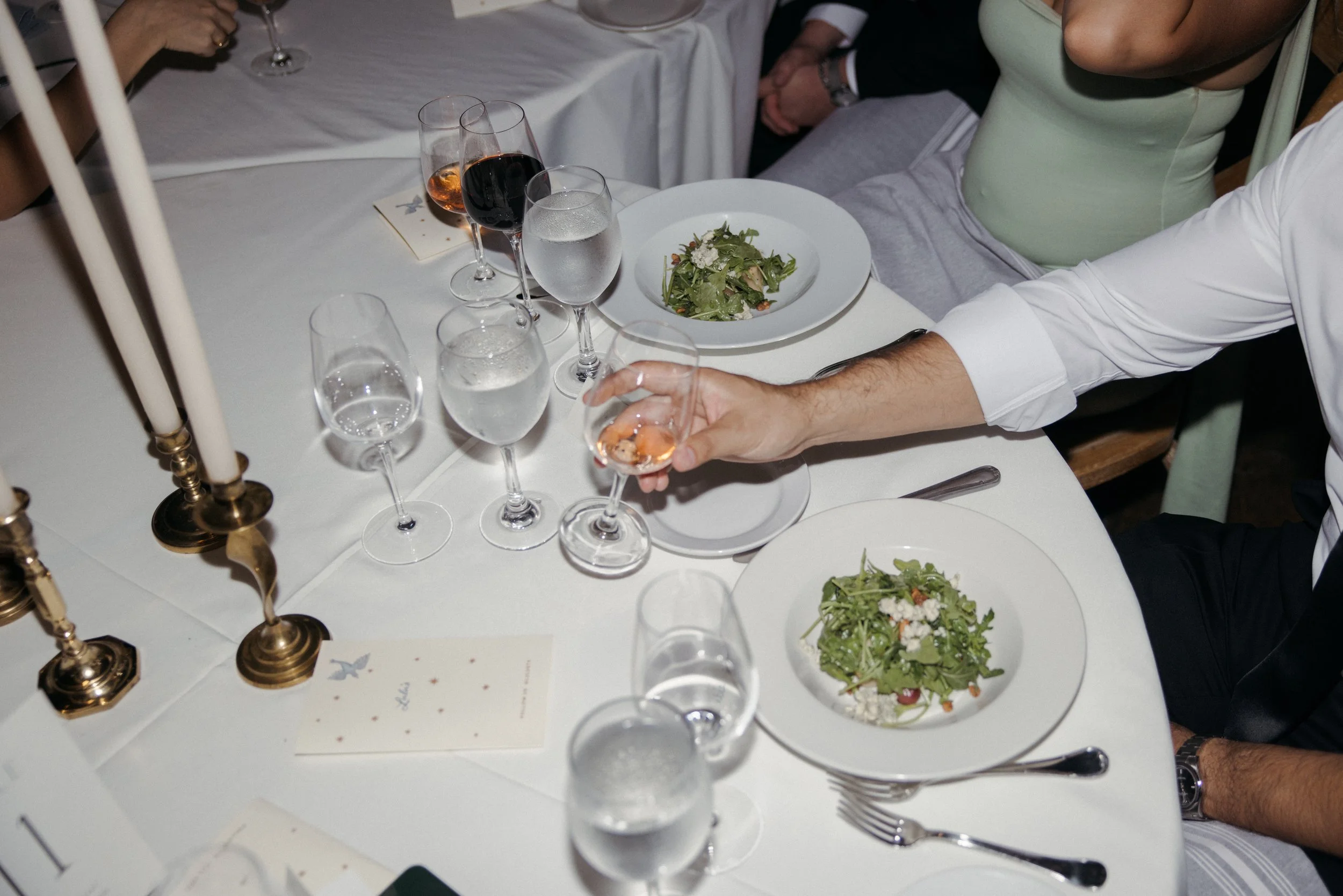 Good Seed Florals wedding reception details at Hotel Lulu, Round Top TX — editorial documentary photography by Lauren Nicole
