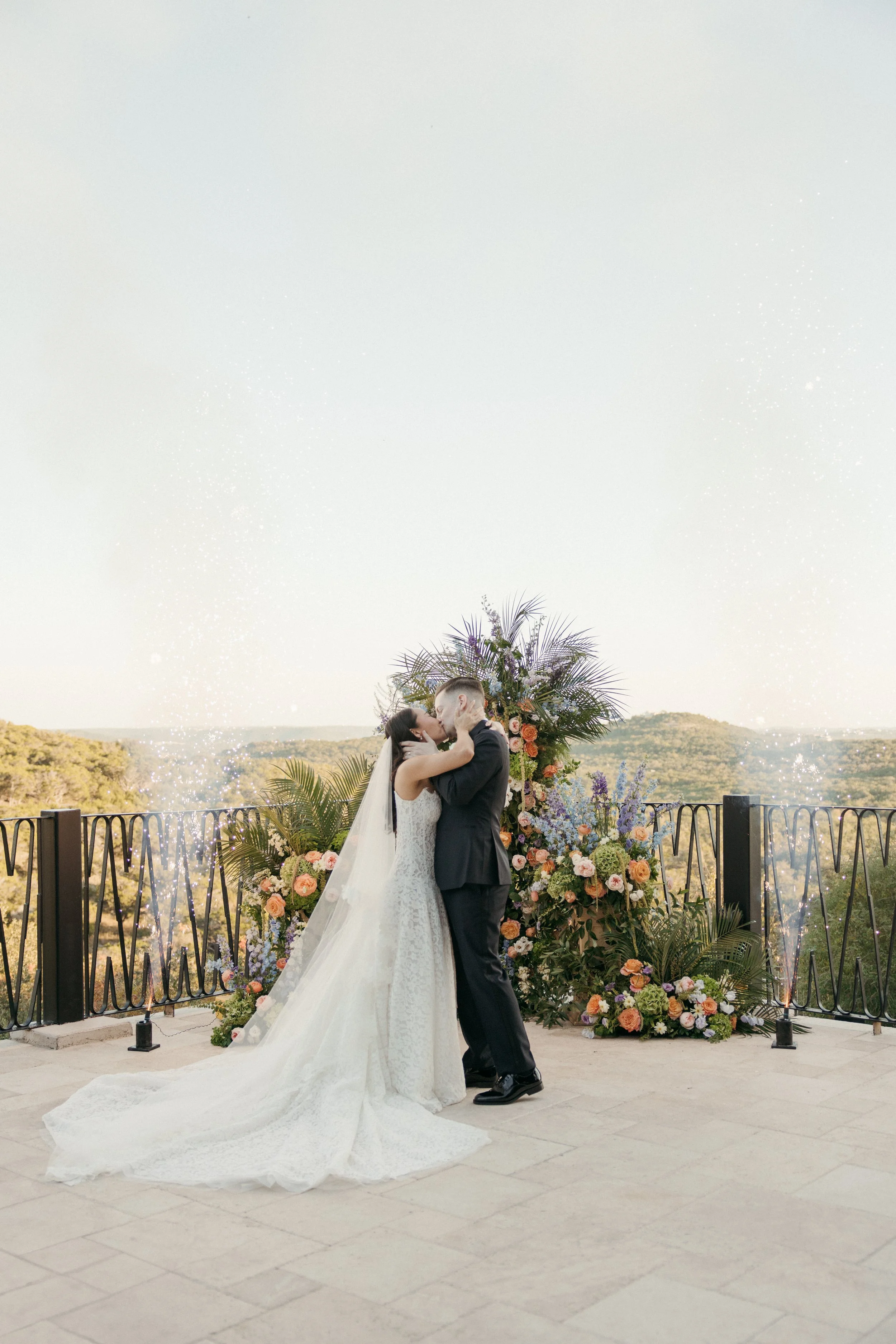 Korean American blended family wedding at Villa Antonia, Austin TX — candid film photography by Lauren Nicole Photo