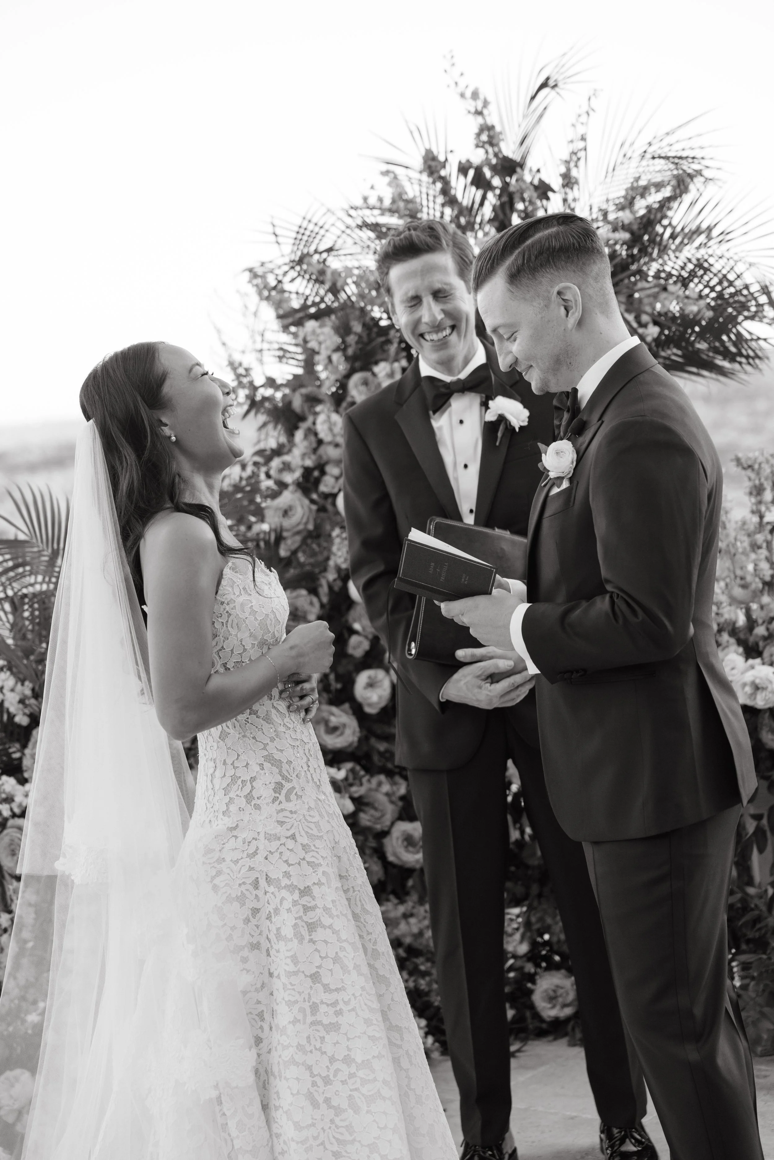 Korean American blended family wedding at Villa Antonia, Austin TX — candid film photography by Lauren Nicole Photo