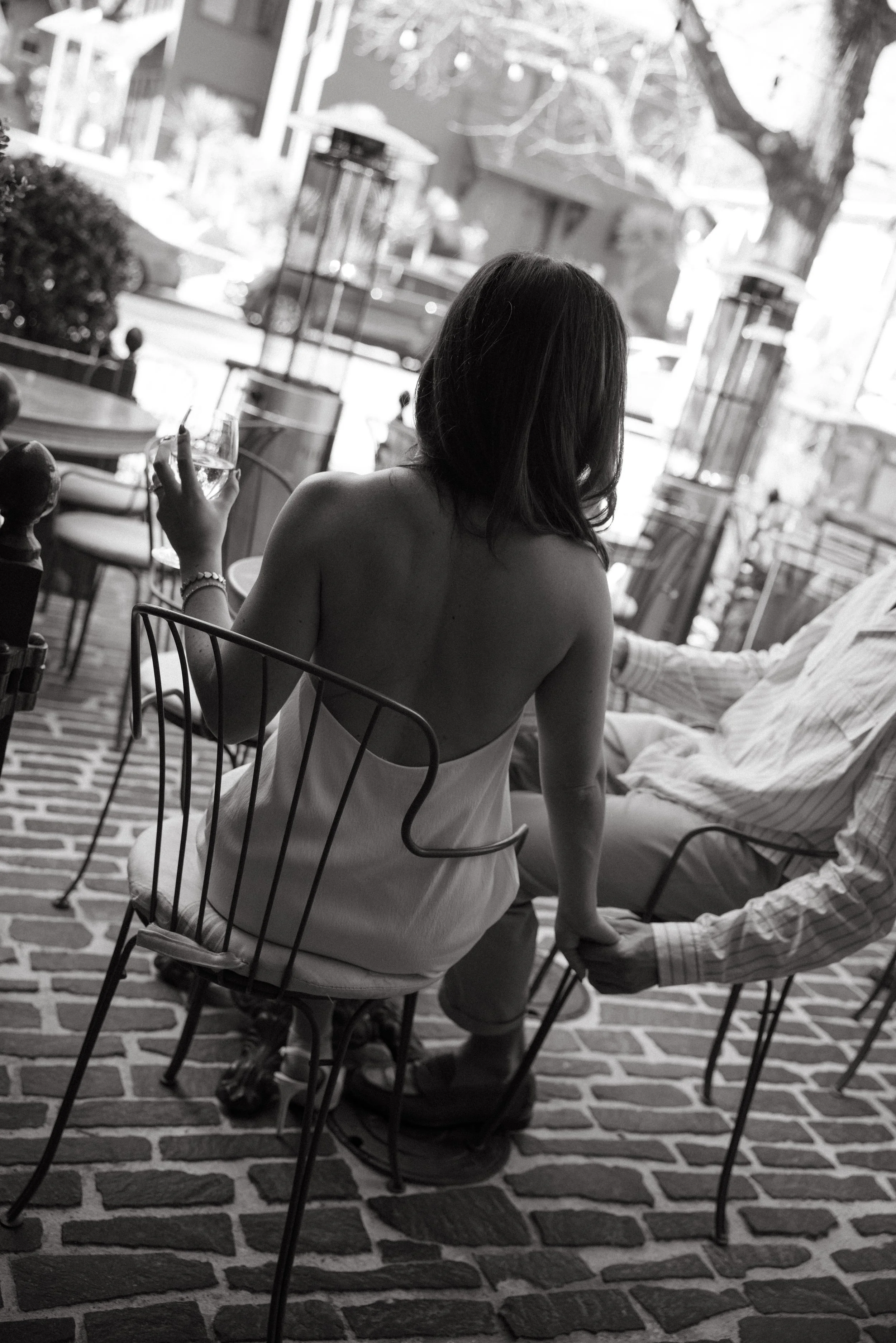 Editorial wine bar engagement session Austin Texas — Italian-inspired film and digital photography by Lauren Nicole