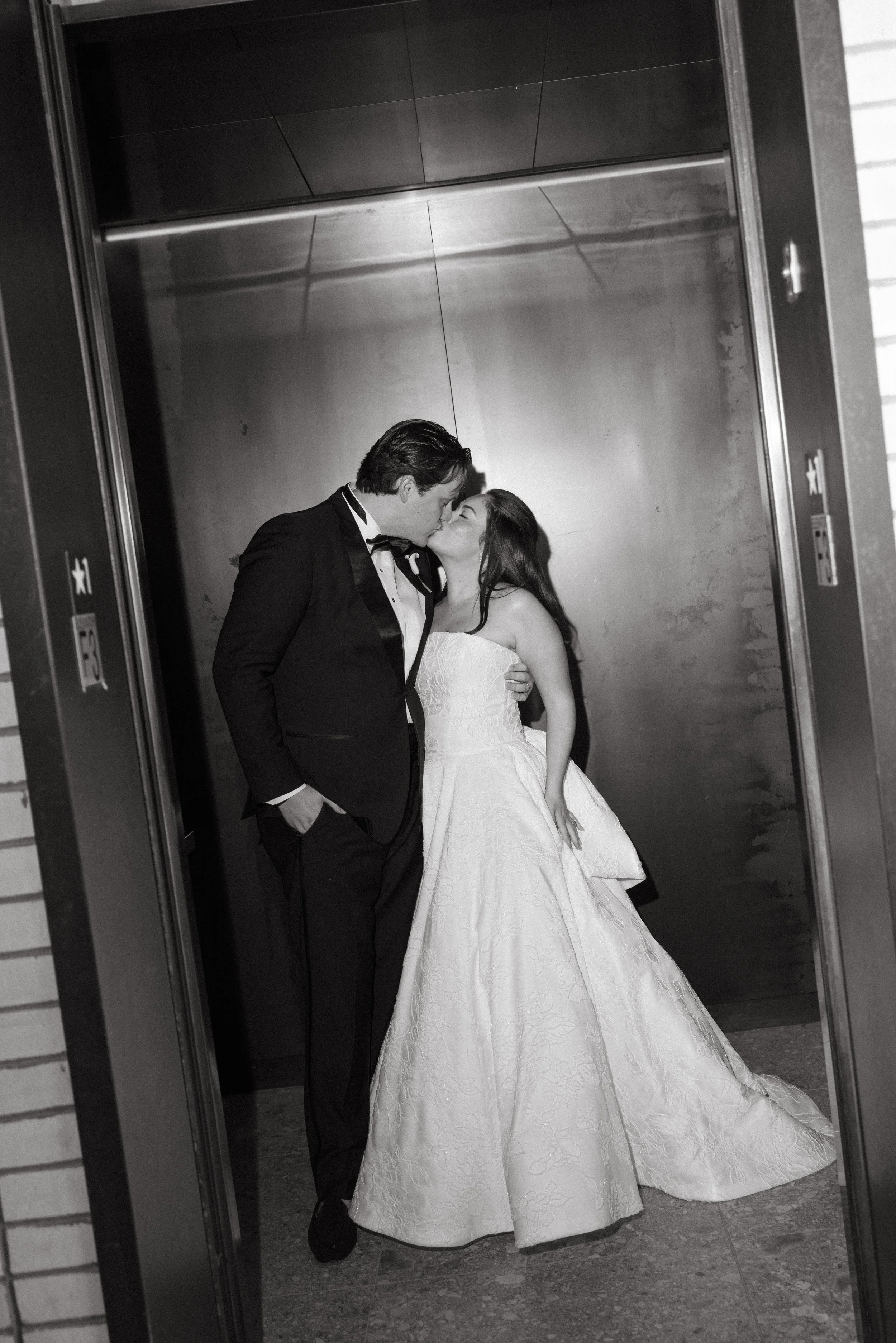 Bride in Anne Barge gown at Le Tesserae Houston — navy blue ivory wedding, hybrid film photography by Lauren Nicole