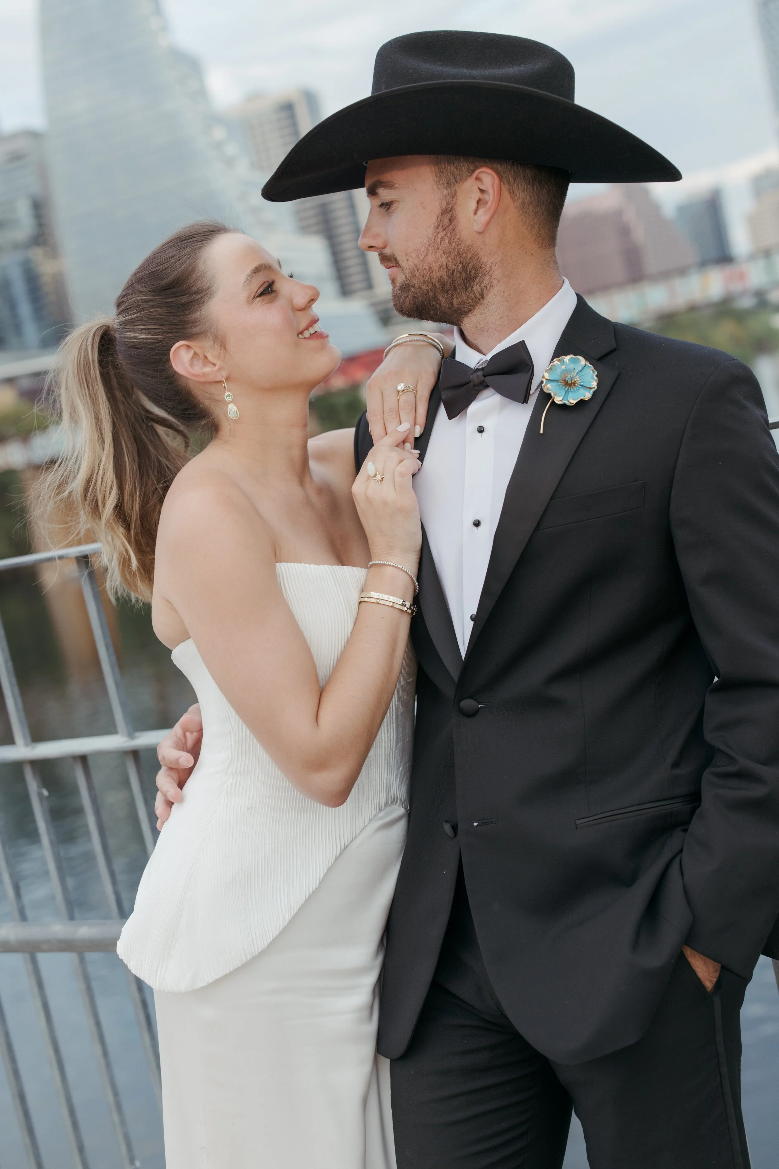 High design editorial wedding at The Loren Hotel Austin — K Laine Co planned, candid film photography by Lauren Nicole