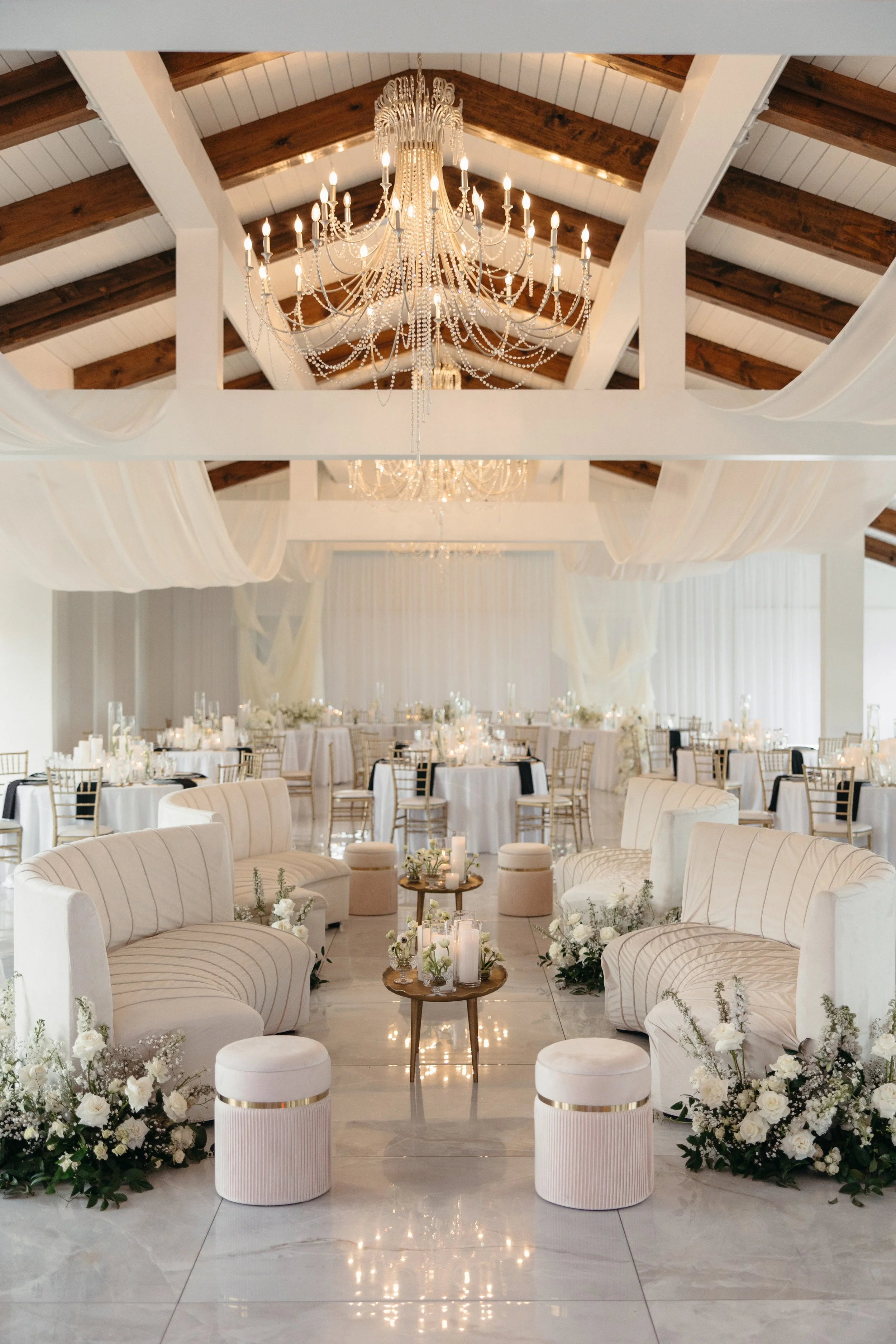 Wedding drapery and minimal floral details, The Videre Estate Texas — Dana Harel Design, film photography by Lauren Nicole