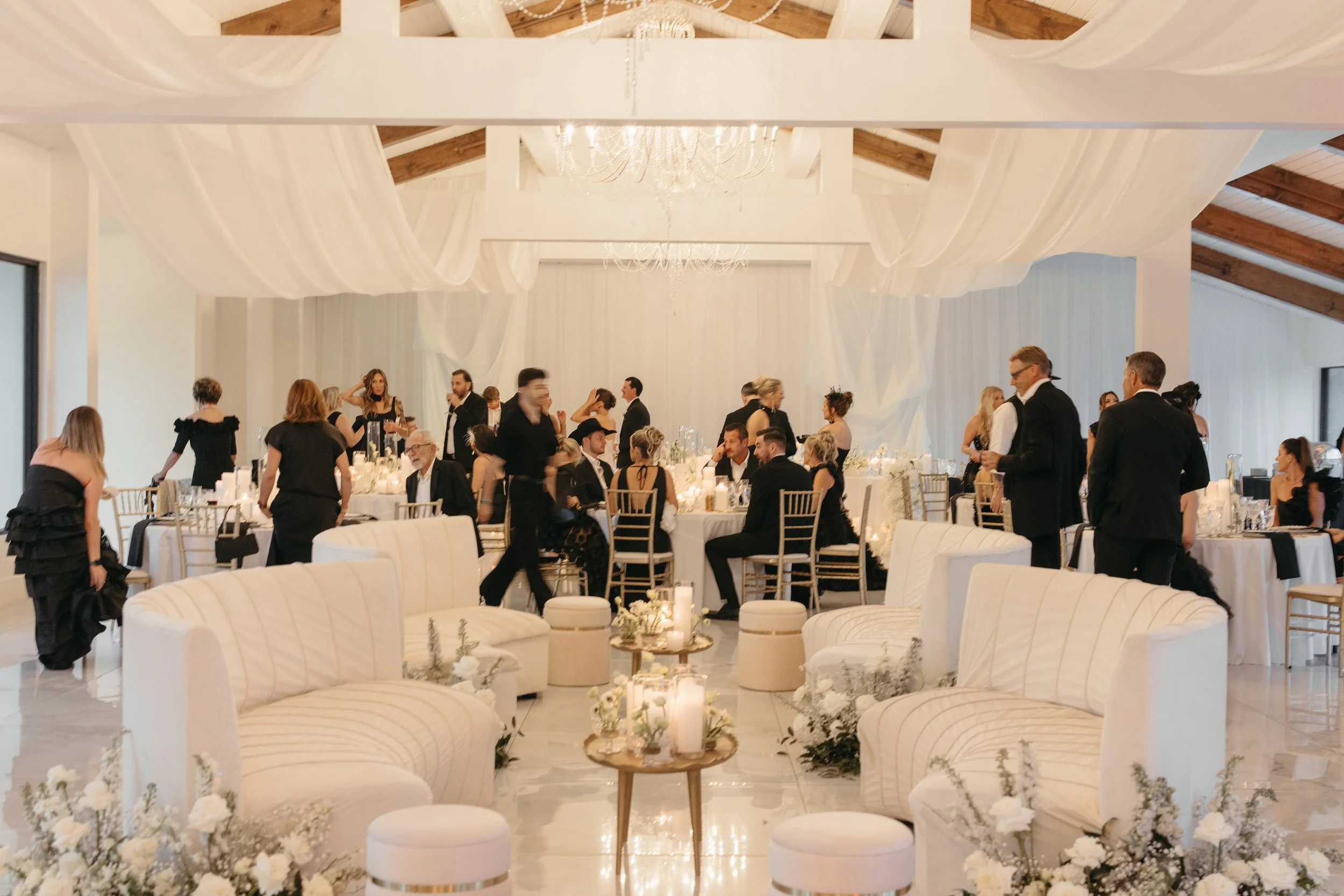 Wedding drapery and minimal floral details, The Videre Estate Texas — Dana Harel Design, film photography by Lauren Nicole