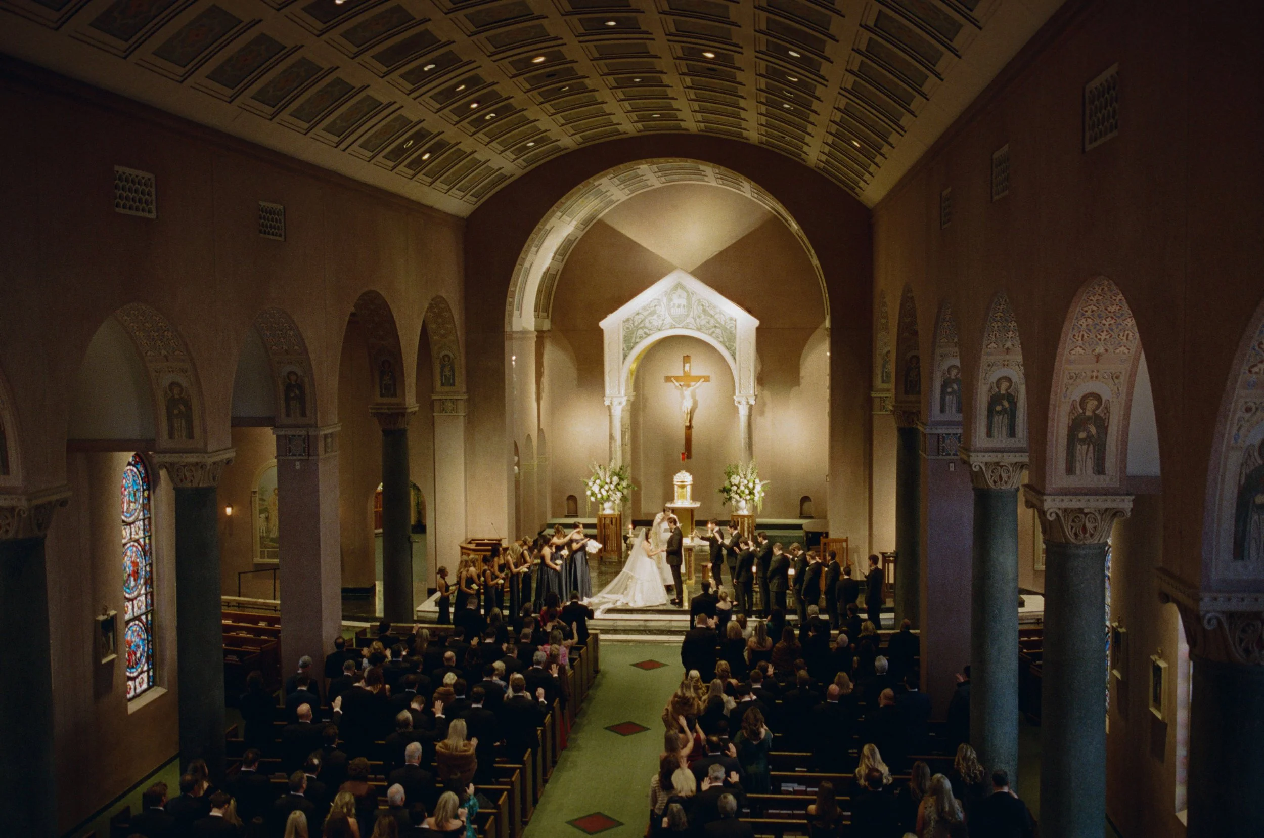 Traditional Catholic wedding ceremony and Le Tesserae reception, Houston Texas — Keely Thorne Events, editorial documentary photography by Lauren Nicole Photo