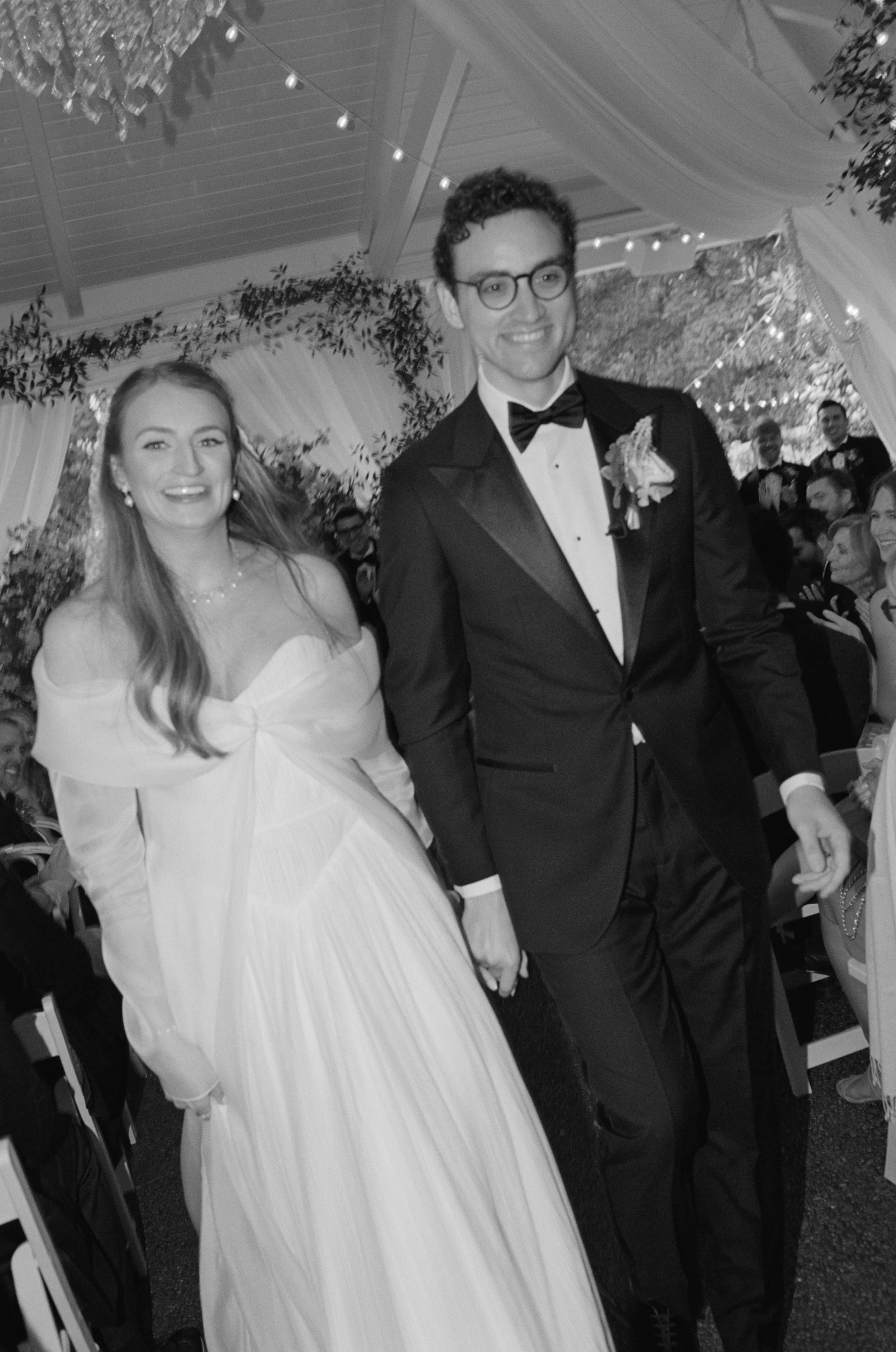 Garden ceremony at CJ's Off The Square, Franklin TN — Tara La Tour, Alexandra Grecco, Manolo Blahnik, film photography by Lauren Nicole Photo