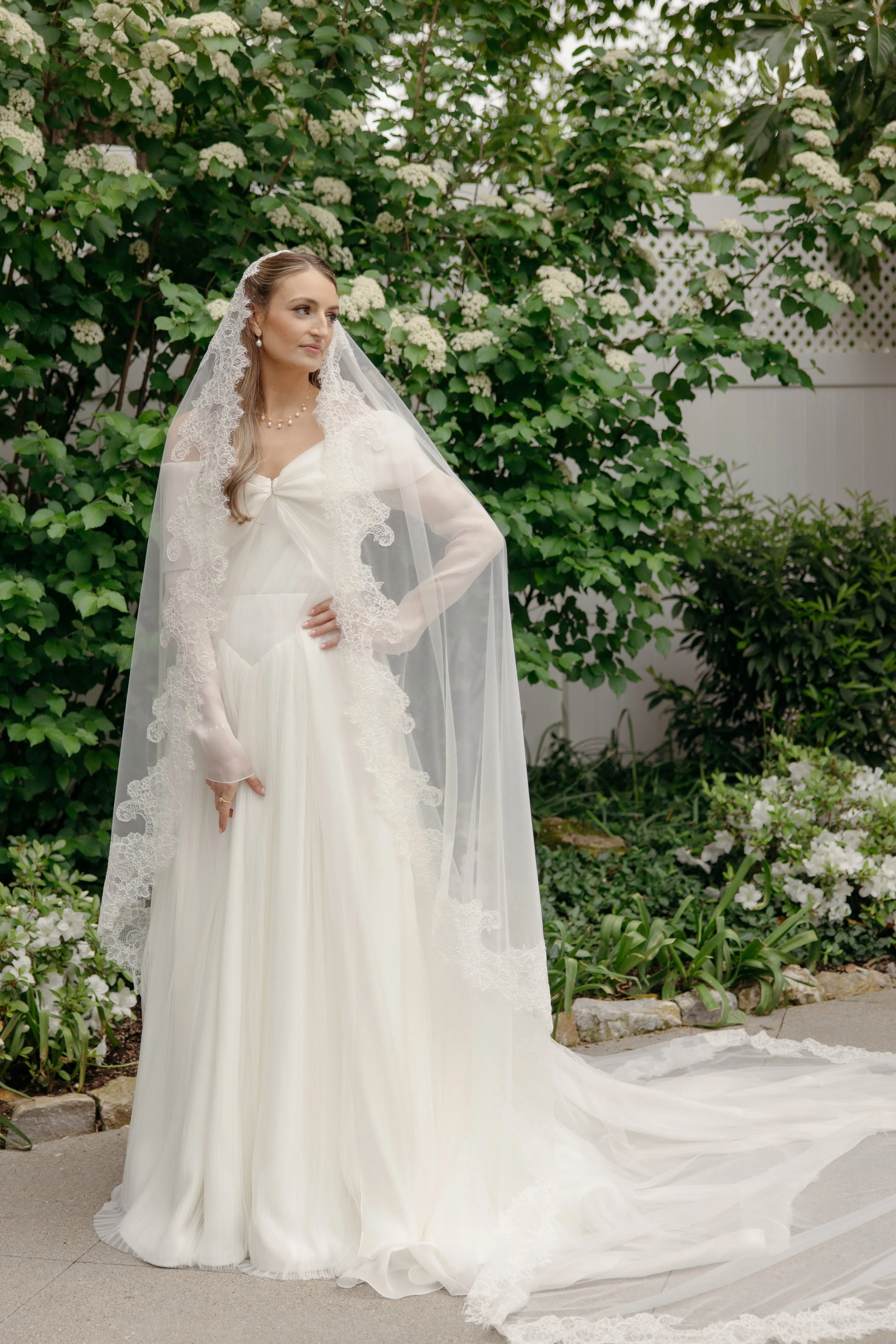 Garden ceremony at CJ's Off The Square, Franklin TN — Tara La Tour, Alexandra Grecco, Manolo Blahnik, film photography by Lauren Nicole Photo