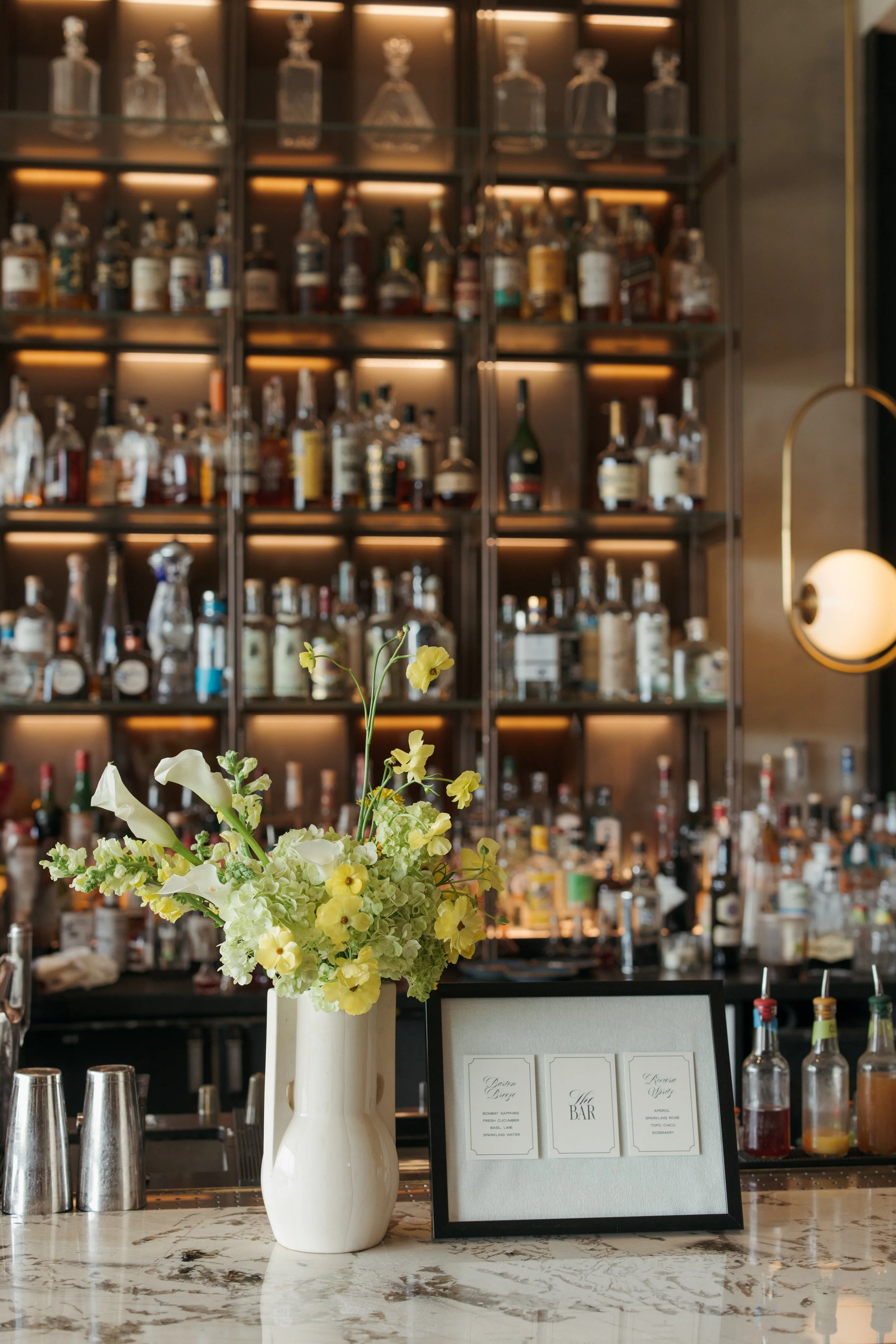 High fashion wedding at The Loren Hotel Austin Texas — K Laine Co, Remi and Gold florals, editorial photography by Lauren Nicole Photo