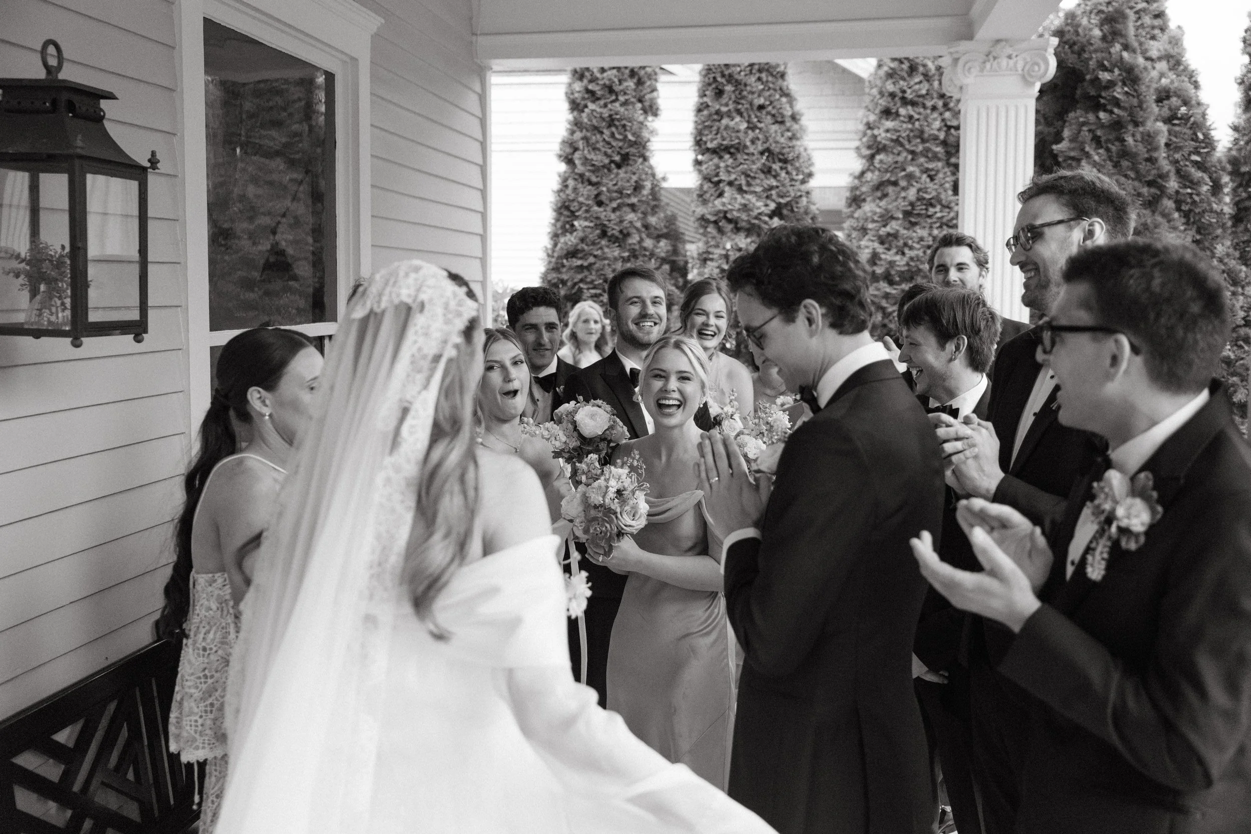 Garden ceremony at CJ's Off The Square, Franklin TN — Tara La Tour, Alexandra Grecco, Manolo Blahnik, film photography by Lauren Nicole Photo