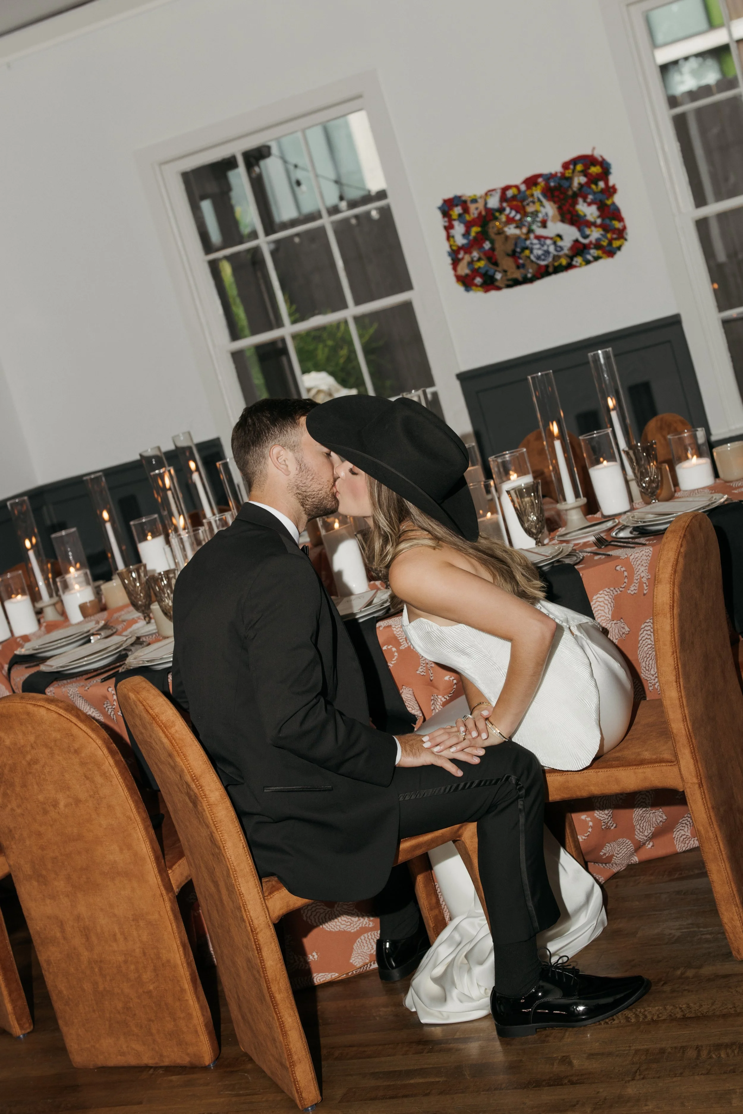 High fashion wedding at The Loren Hotel Austin Texas — K Laine Co, Remi and Gold florals, editorial photography by Lauren Nicole Photo