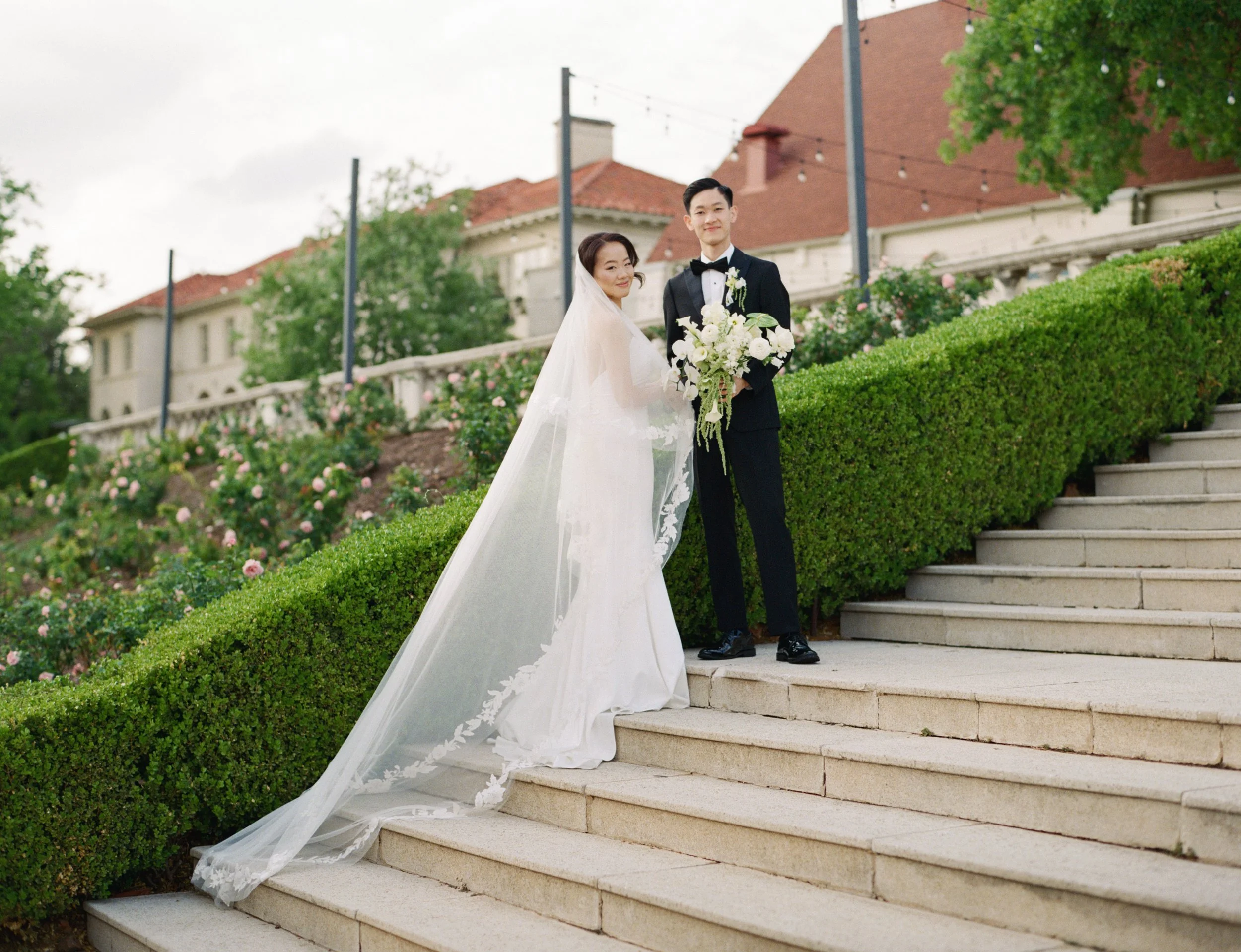 Couple portraits at Commodore Perry Estate Hyde Park Austin — luxury editorial elopement, Auberge resort photography by Lauren Nicole