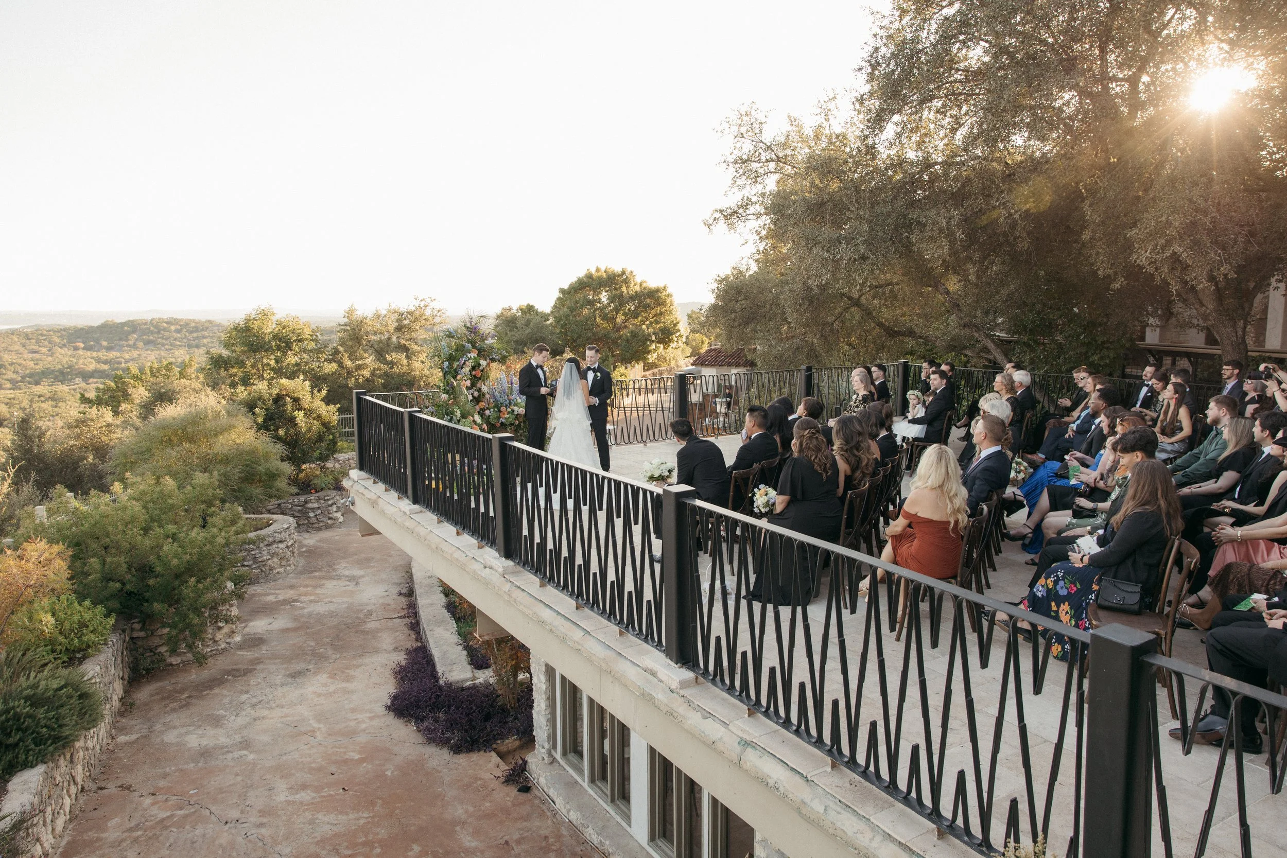Korean American blended family wedding at Villa Antonia, Austin TX — candid film photography by Lauren Nicole Photo