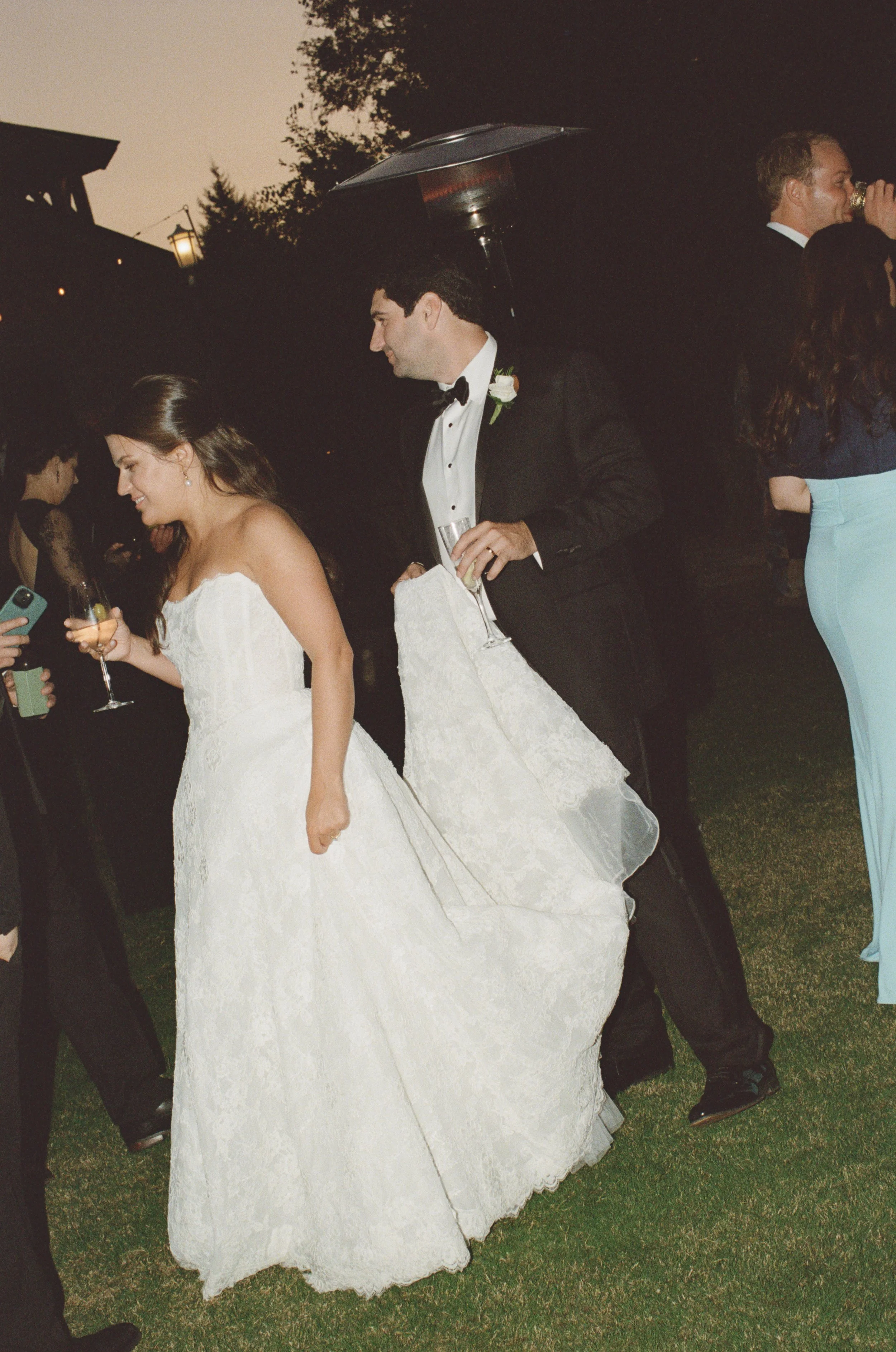 Old money floral wedding reception at Camp Lucy Sacred Oaks — candid documentary dance floor photography by Lauren Nicole Photo
