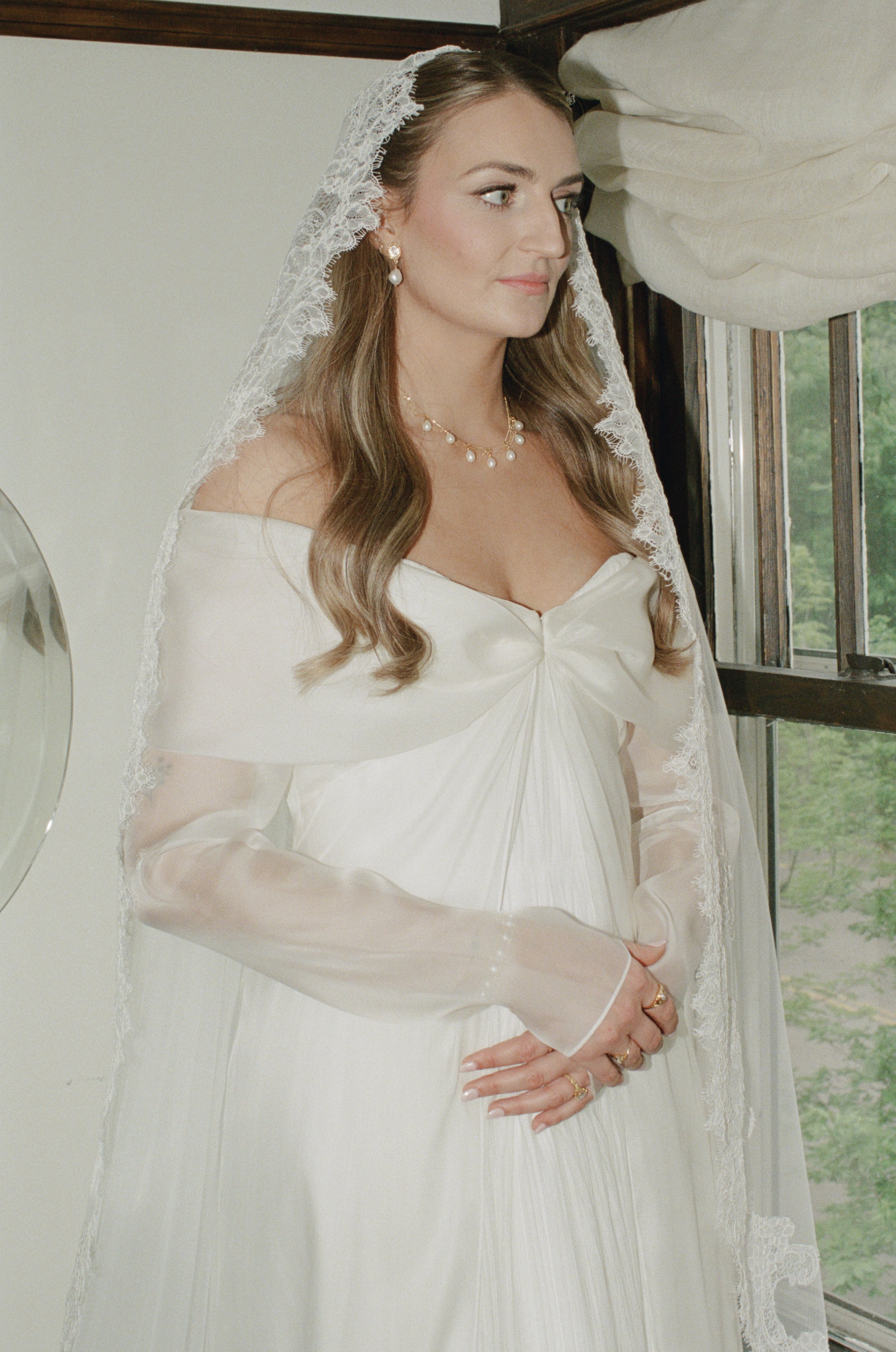 Garden ceremony at CJ's Off The Square, Franklin TN — Tara La Tour, Alexandra Grecco, Manolo Blahnik, film photography by Lauren Nicole Photo