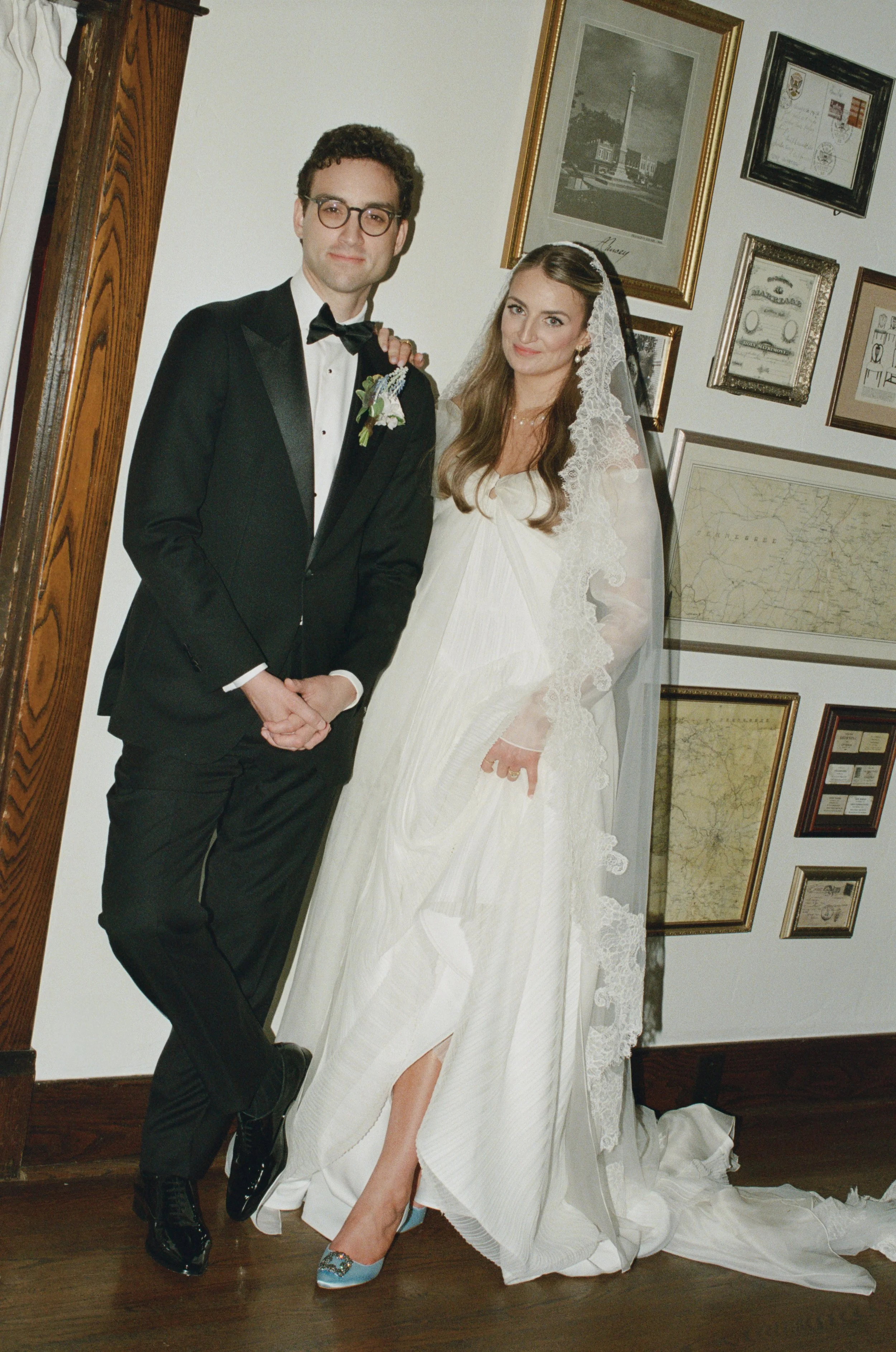 Garden ceremony at CJ's Off The Square, Franklin TN — Tara La Tour, Alexandra Grecco, Manolo Blahnik, film photography by Lauren Nicole Photo