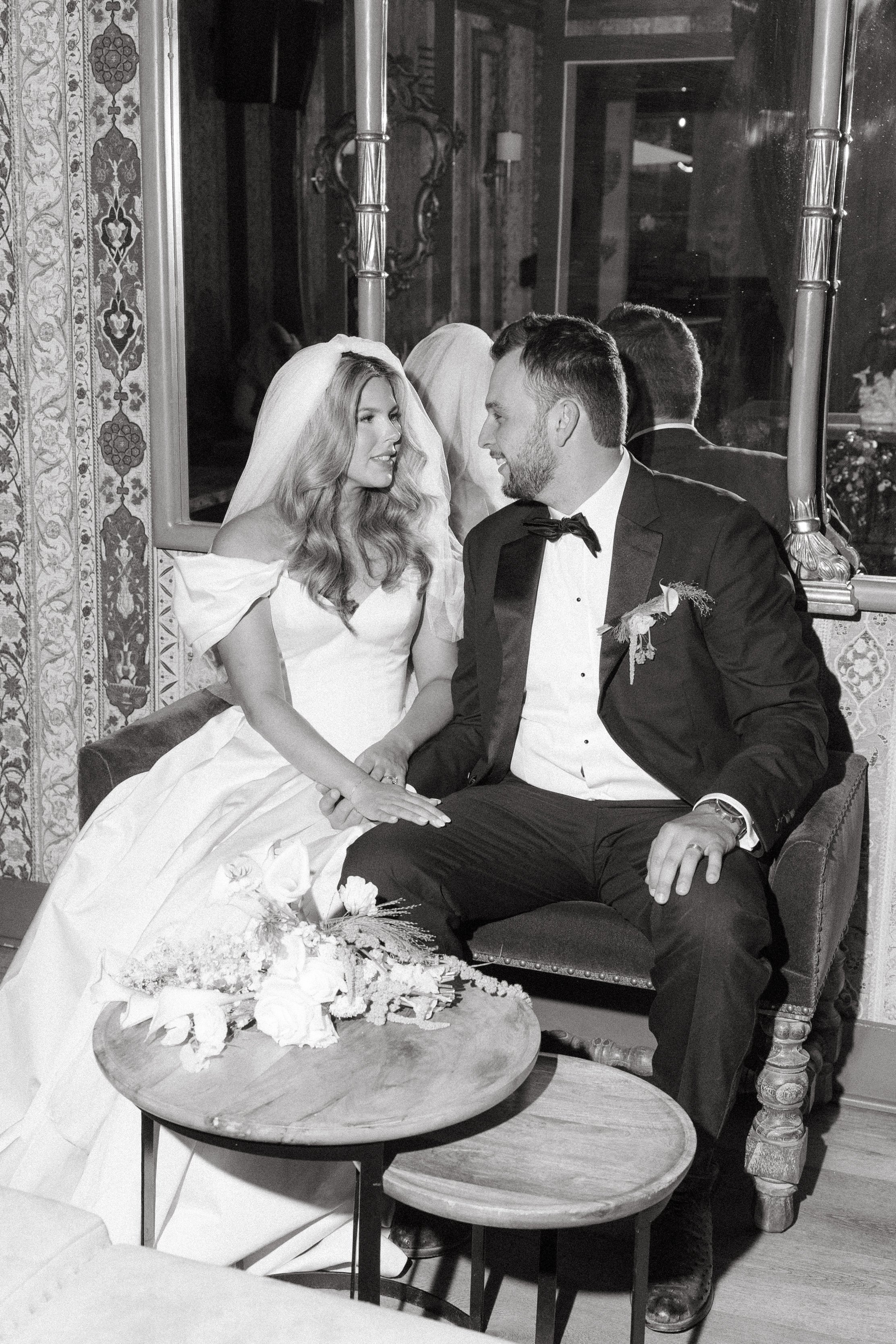 Good Seed Florals wedding reception details at Hotel Lulu, Round Top TX — editorial documentary photography by Lauren Nicole