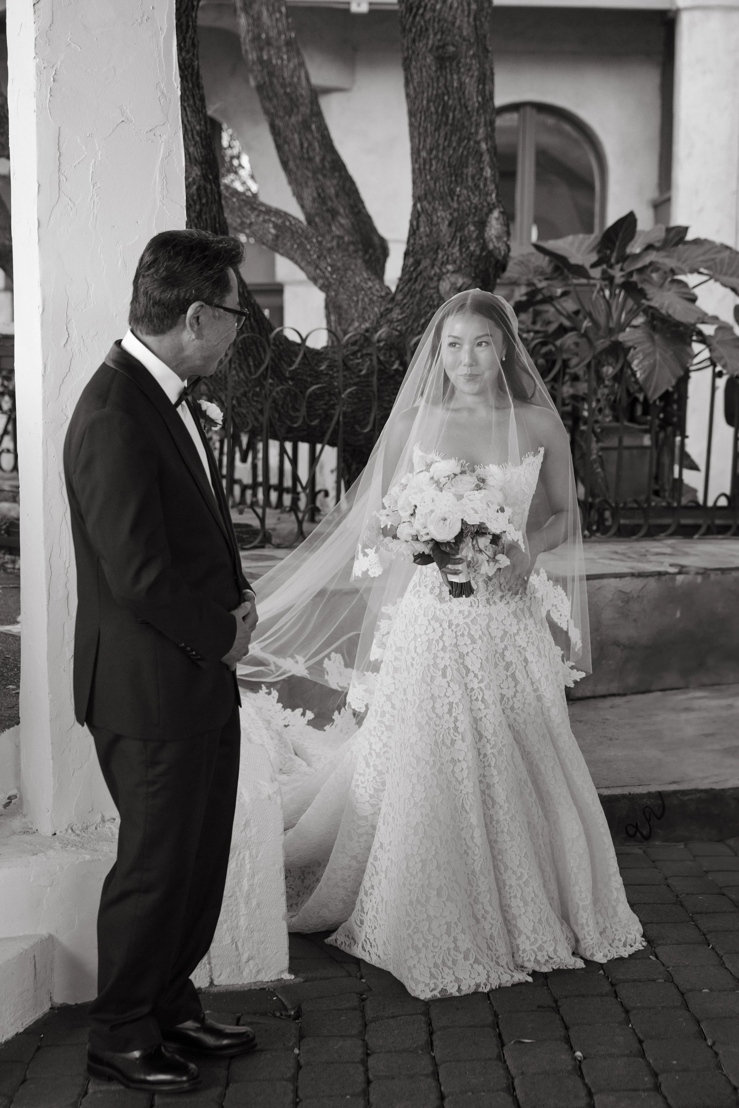 Korean American blended family wedding at Villa Antonia, Austin TX — candid film photography by Lauren Nicole Photo