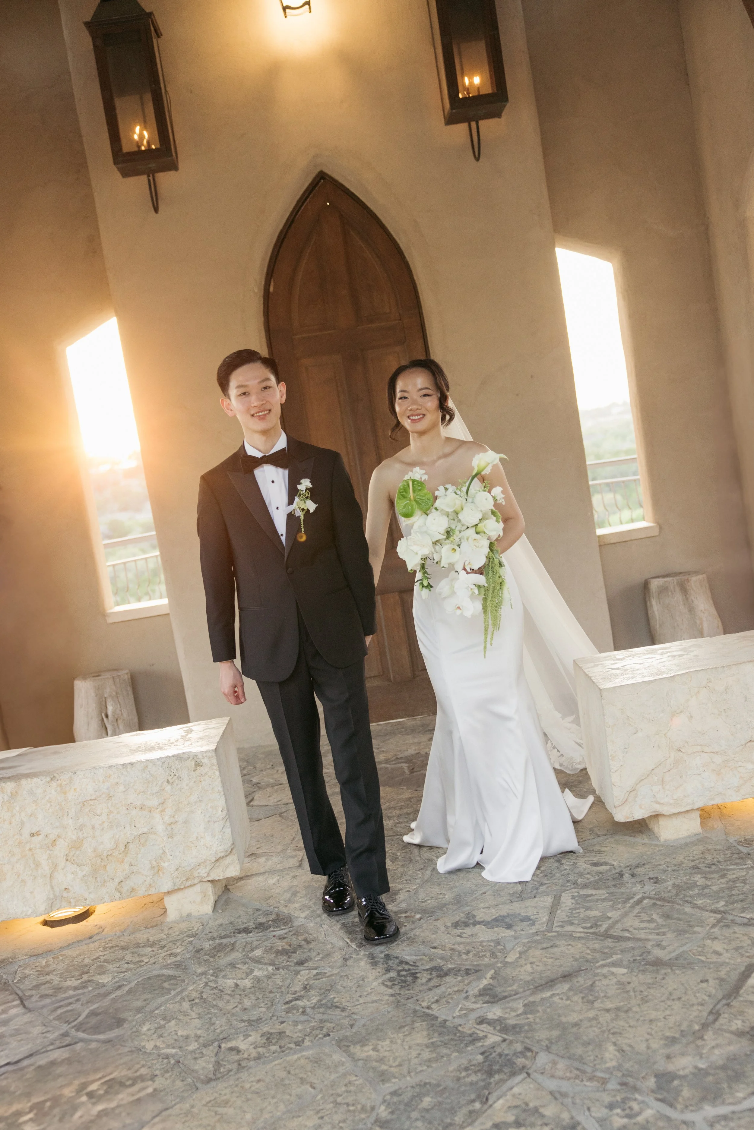 Wedding ceremony at Chapel Dulcinea, Austin Texas Hill Country — luxury elopement photography by Lauren Nicole Photo