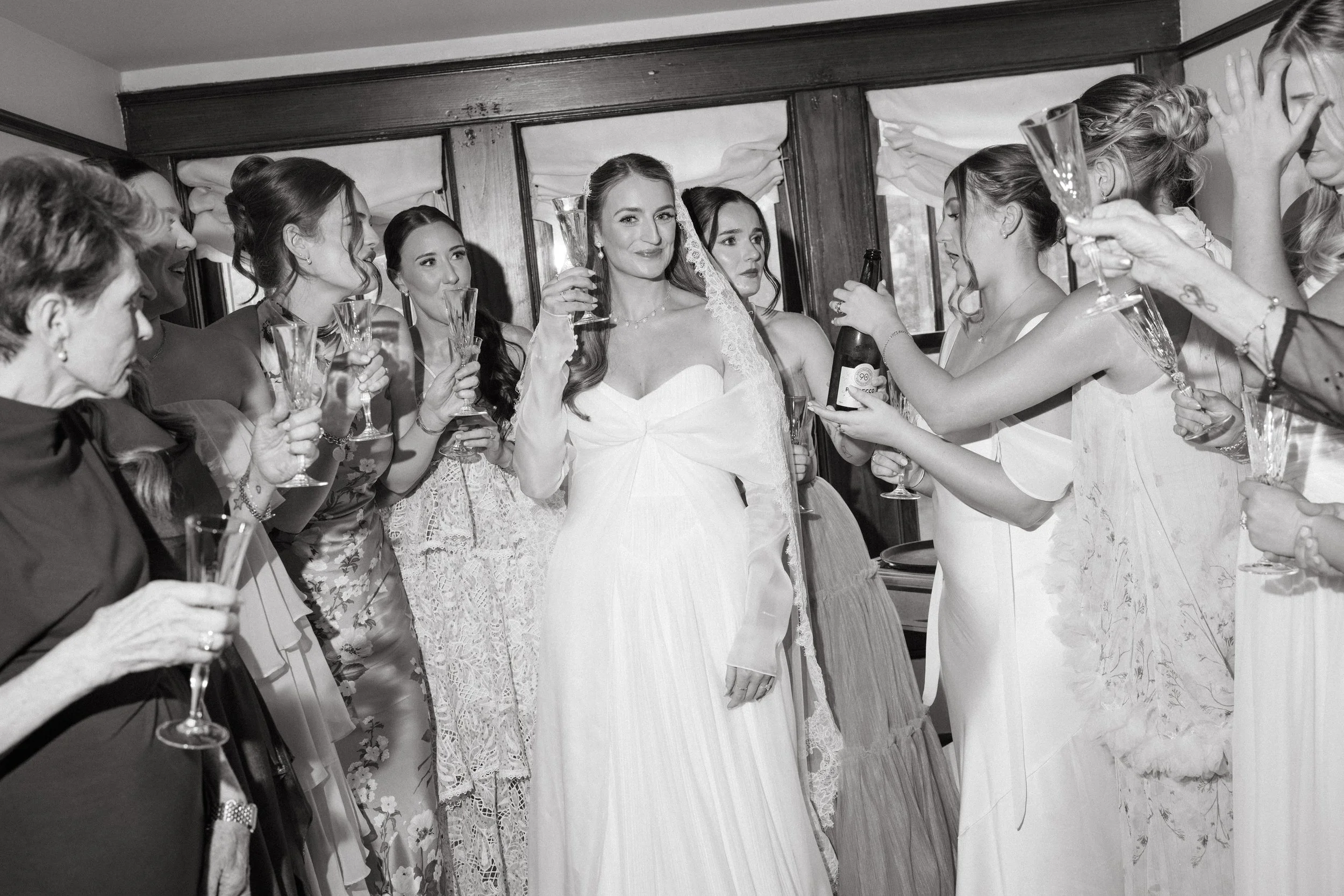 Garden ceremony at CJ's Off The Square, Franklin TN — Tara La Tour, Alexandra Grecco, Manolo Blahnik, film photography by Lauren Nicole Photo