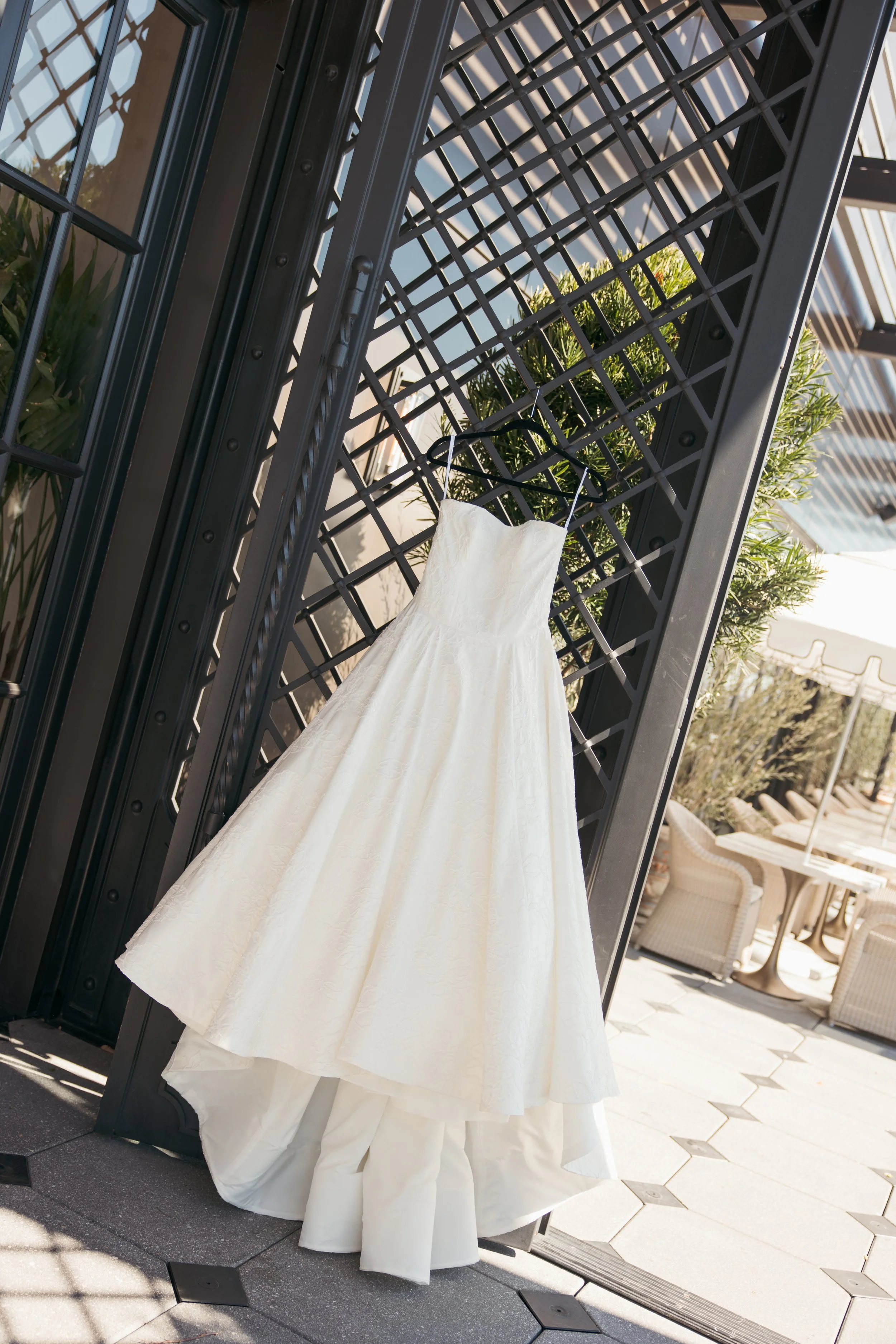 Bride in Anne Barge gown at Le Tesserae Houston — navy blue ivory wedding, hybrid film photography by Lauren Nicole