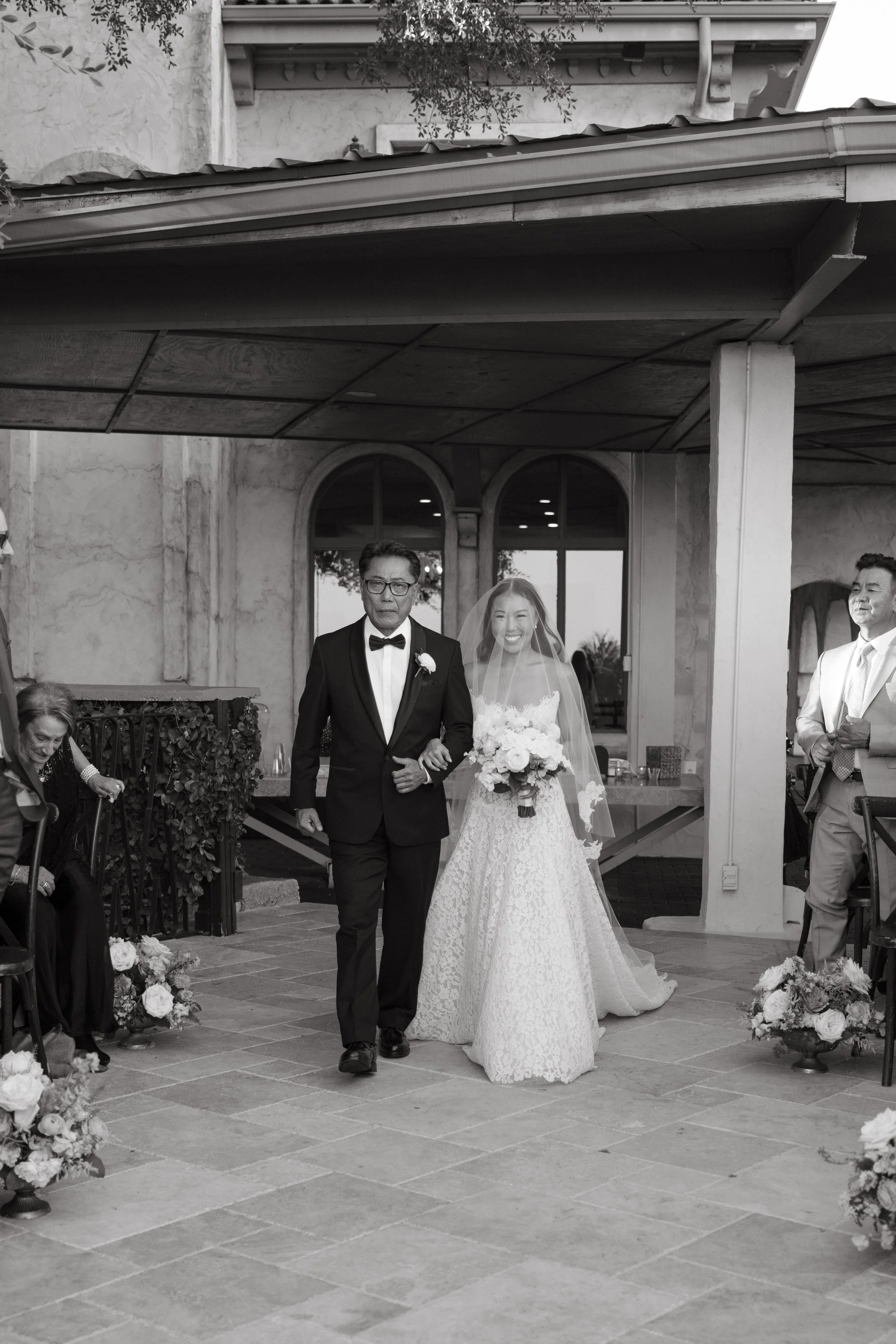 Korean American blended family wedding at Villa Antonia, Austin TX — candid film photography by Lauren Nicole Photo