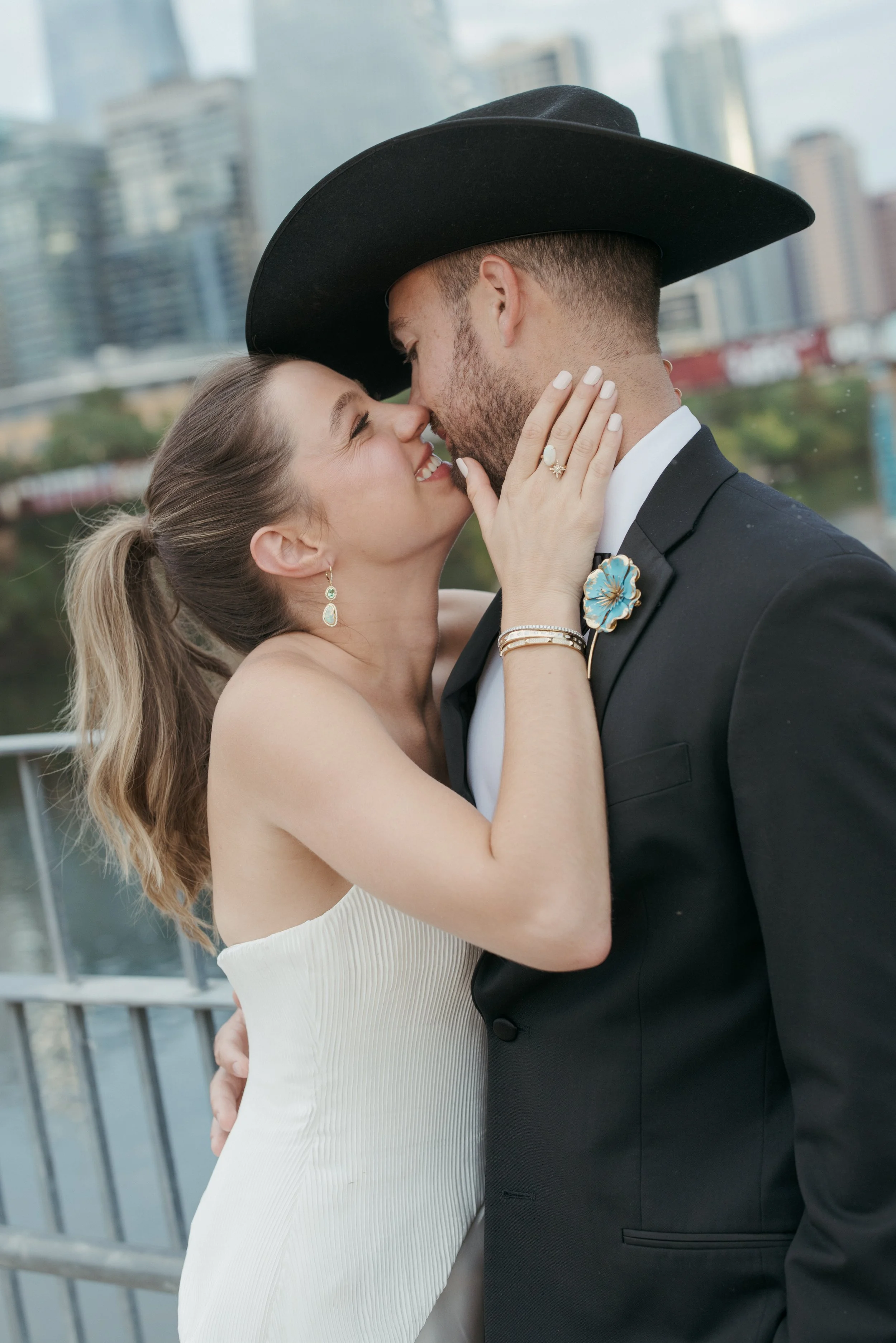 High design editorial wedding at The Loren Hotel Austin — K Laine Co planned, candid film photography by Lauren Nicole