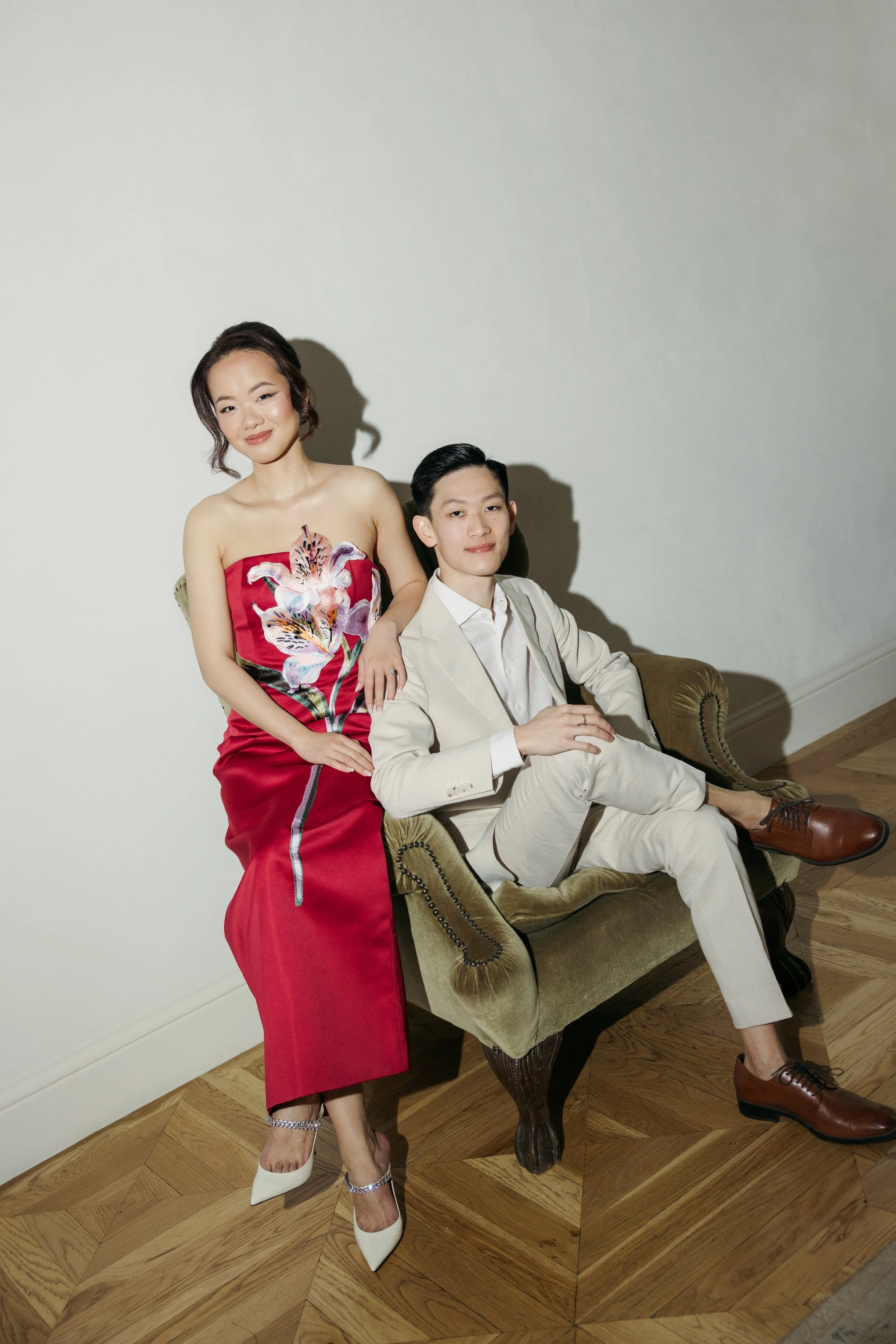 Luxury elopement at Commodore Perry Estate Austin Texas — Chinese Taiwanese multicultural couple, Chapel Dulcinea, film photography by Lauren Nicole Photo