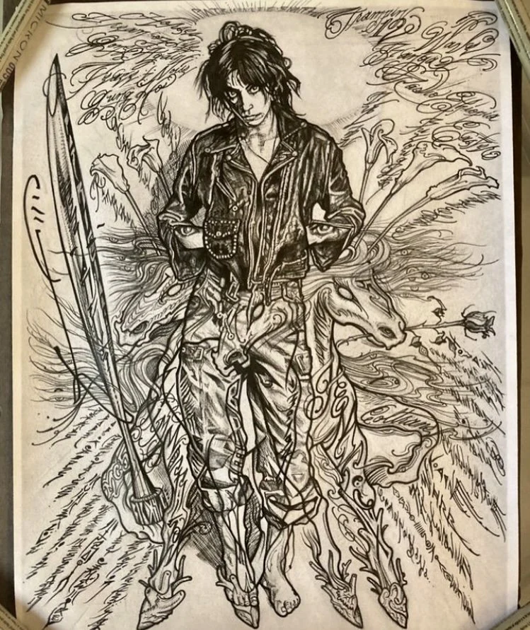 Patti, 2022
pencil, pen, ink, tracing paper
13.75 x 11.5 inches framed