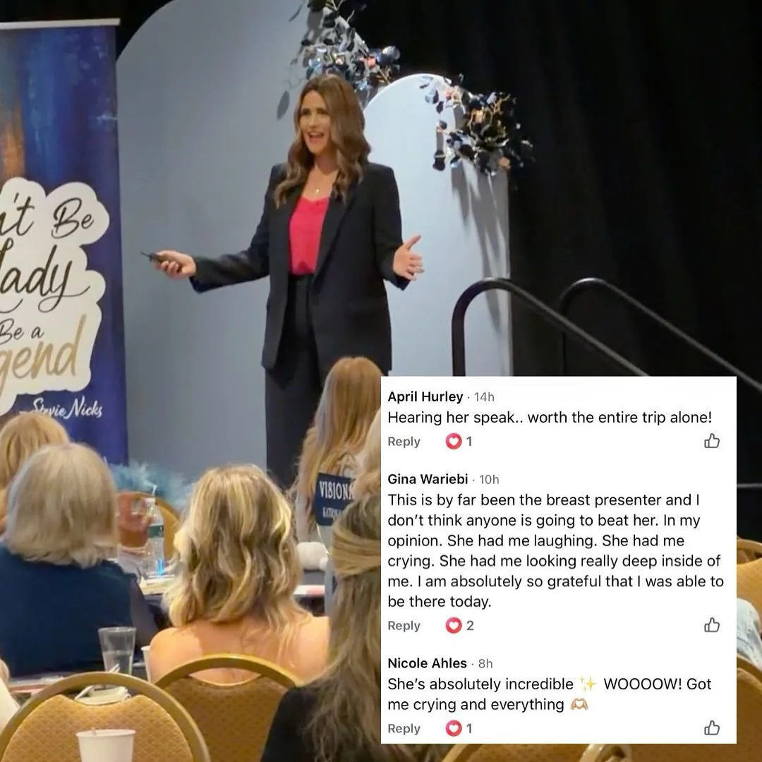 Standing on stage will never stop feeling like the biggest honor of my life. 🫶🏼
To be invited into a room.
To share stories that come straight from my heart.
To look into the faces of leaders and know we’re growing together.
And when I hear