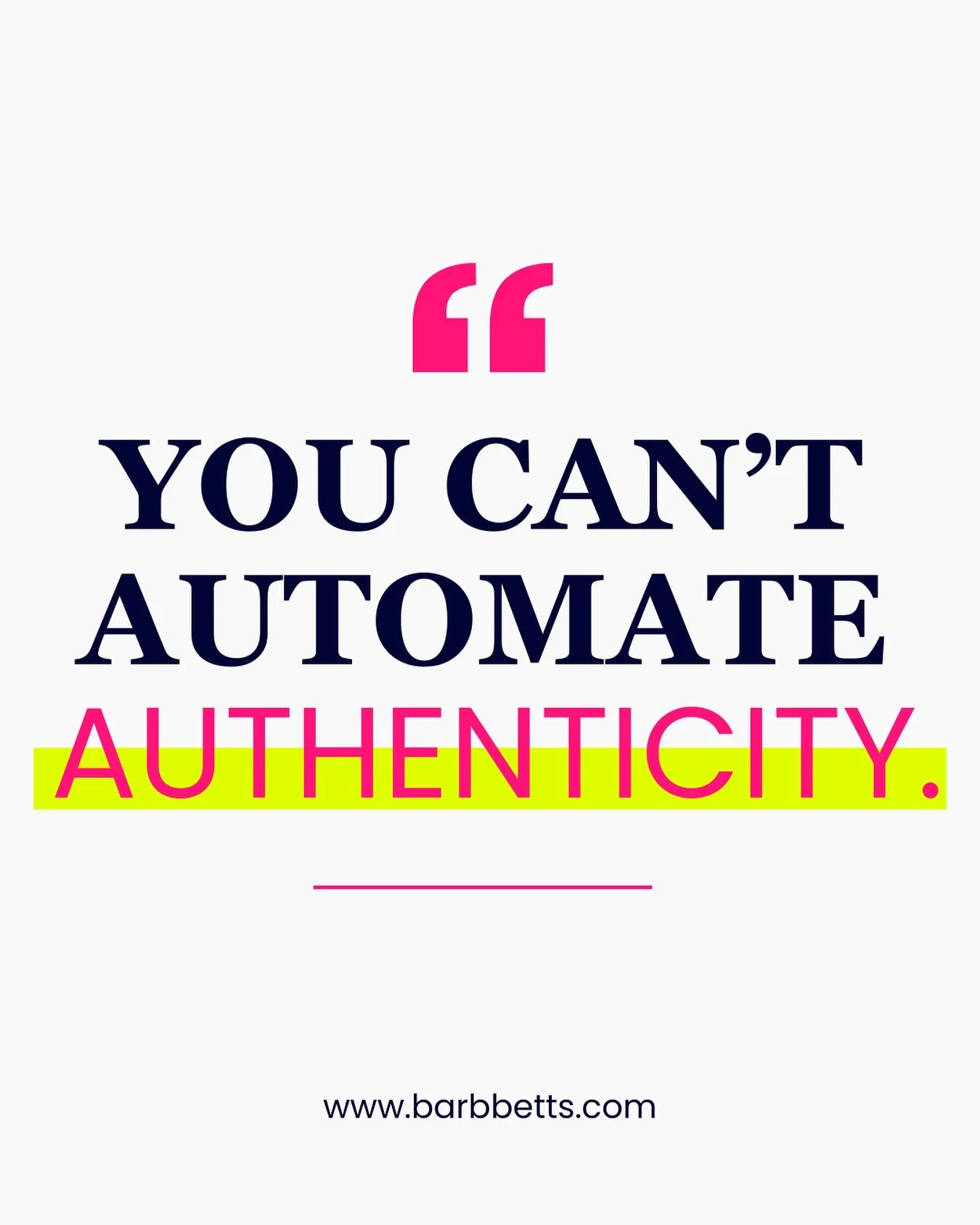 If you&rsquo;re trying to &ldquo;hack&rdquo; connection, here&rsquo;s the truth&hellip;

You can&rsquo;t automate authenticity. ✨

You can schedule posts, streamline your workflow, and build the most beautiful systems&hellip; but the part that actual