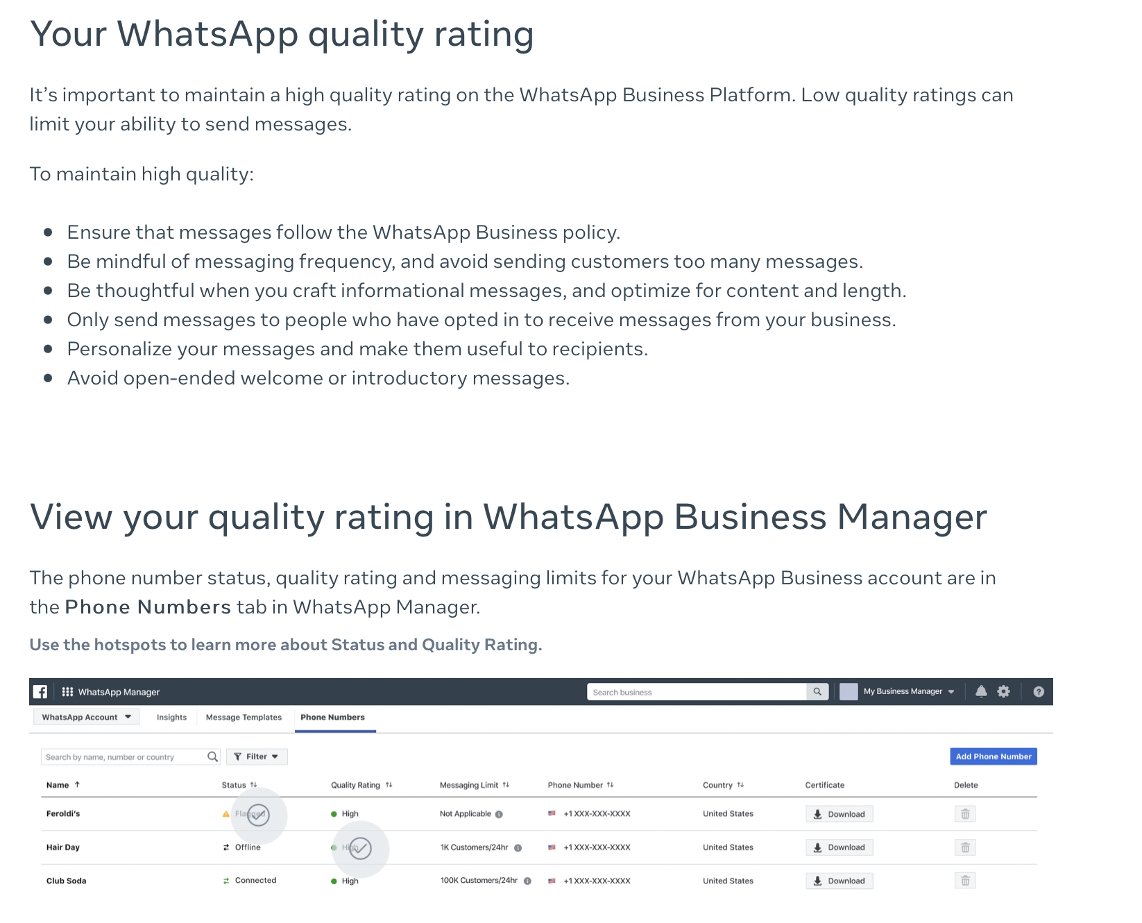 Text and hover interaction