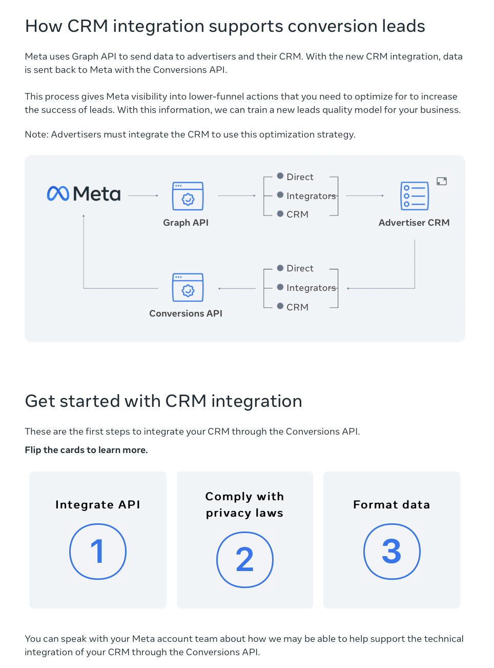 Infographic and flip cards