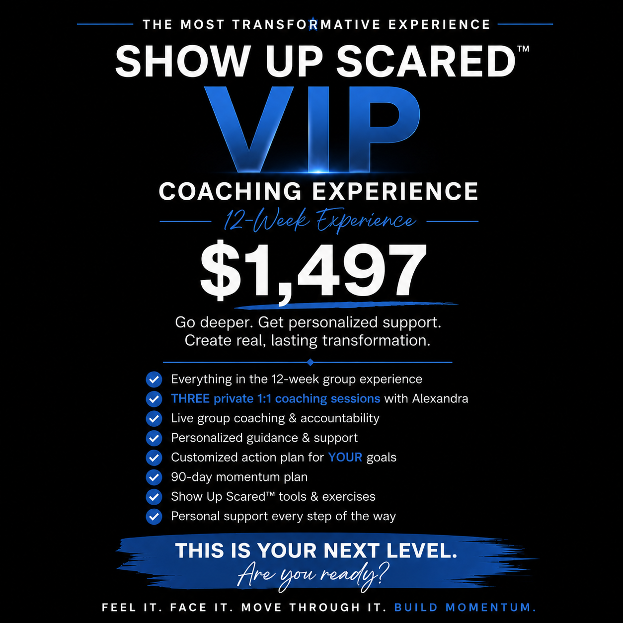 Show Up Scared™ VIP Coaching Experience — 12 Weeks