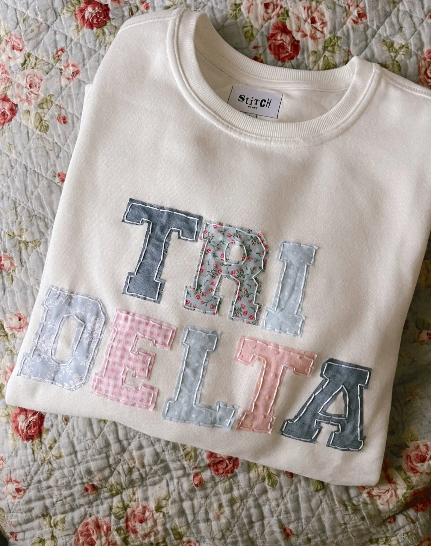 Custom sorority letters sweatshirt? Don&rsquo;t mind if we do! 🩵
DM us to create your own

#handstitched #handembroidered #handmade #customsweatshirt #sororityletters