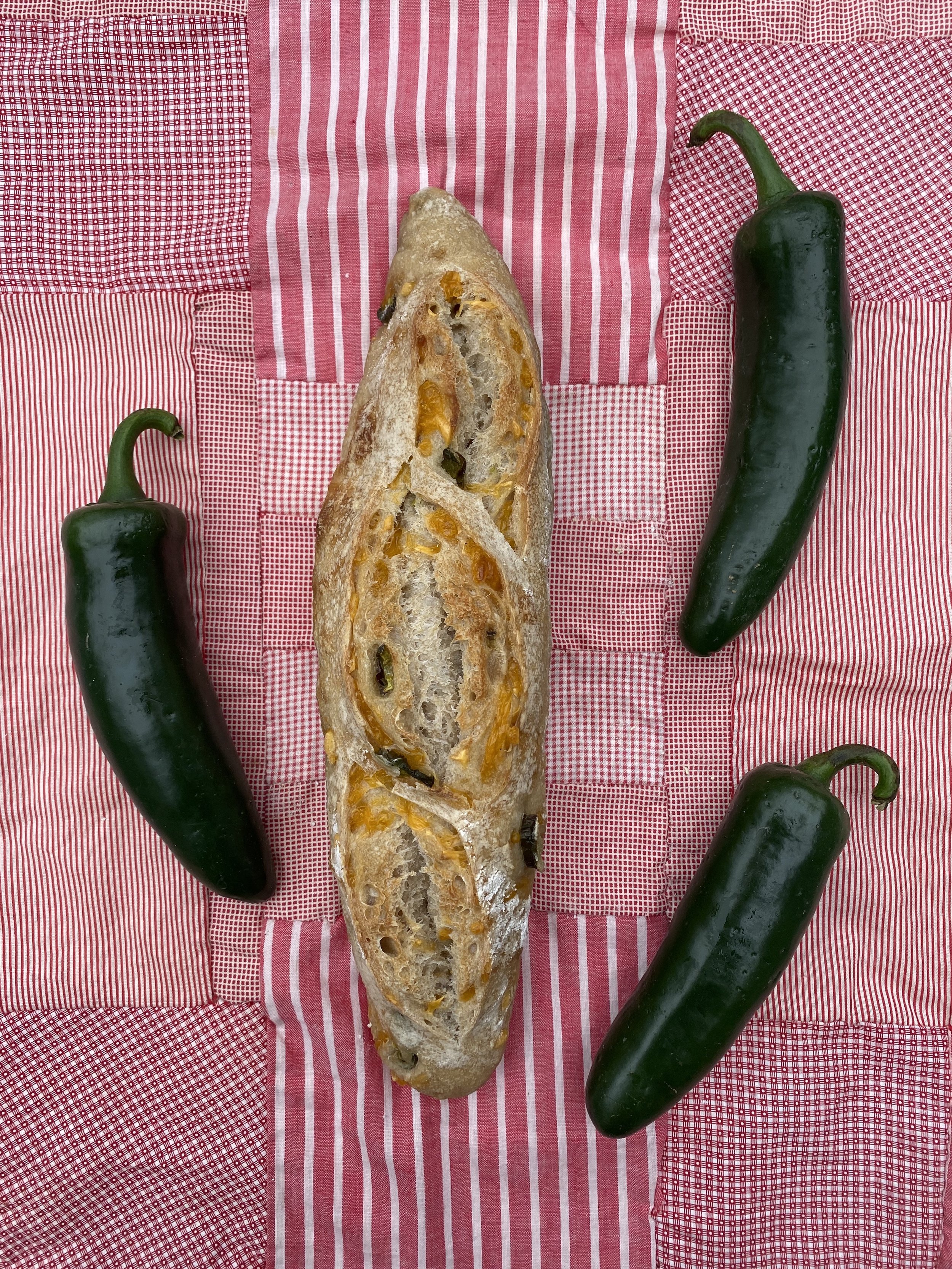 Jalapeno Cheddar Sourdough Baguette