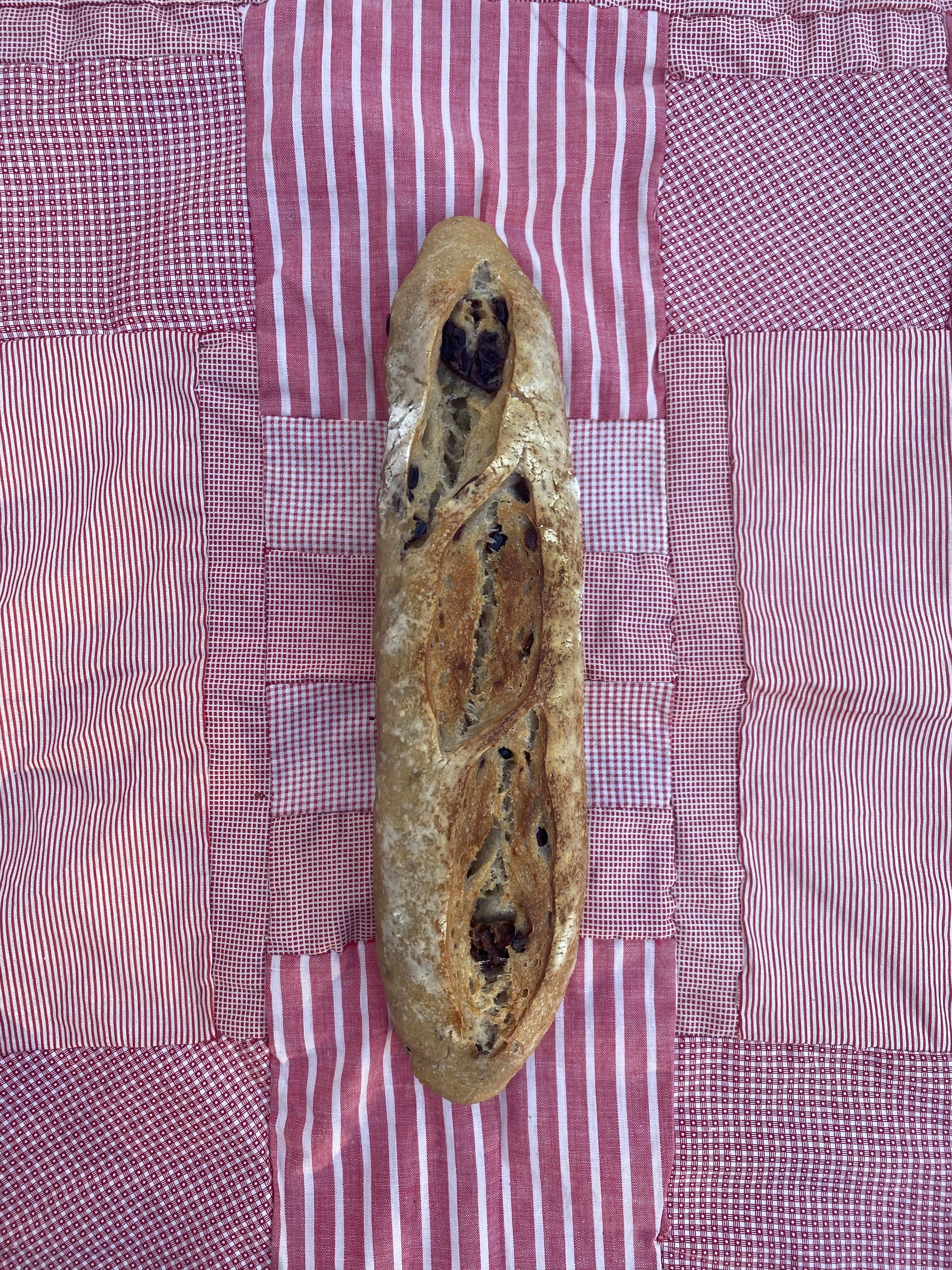 Olive Sourdough Baguette